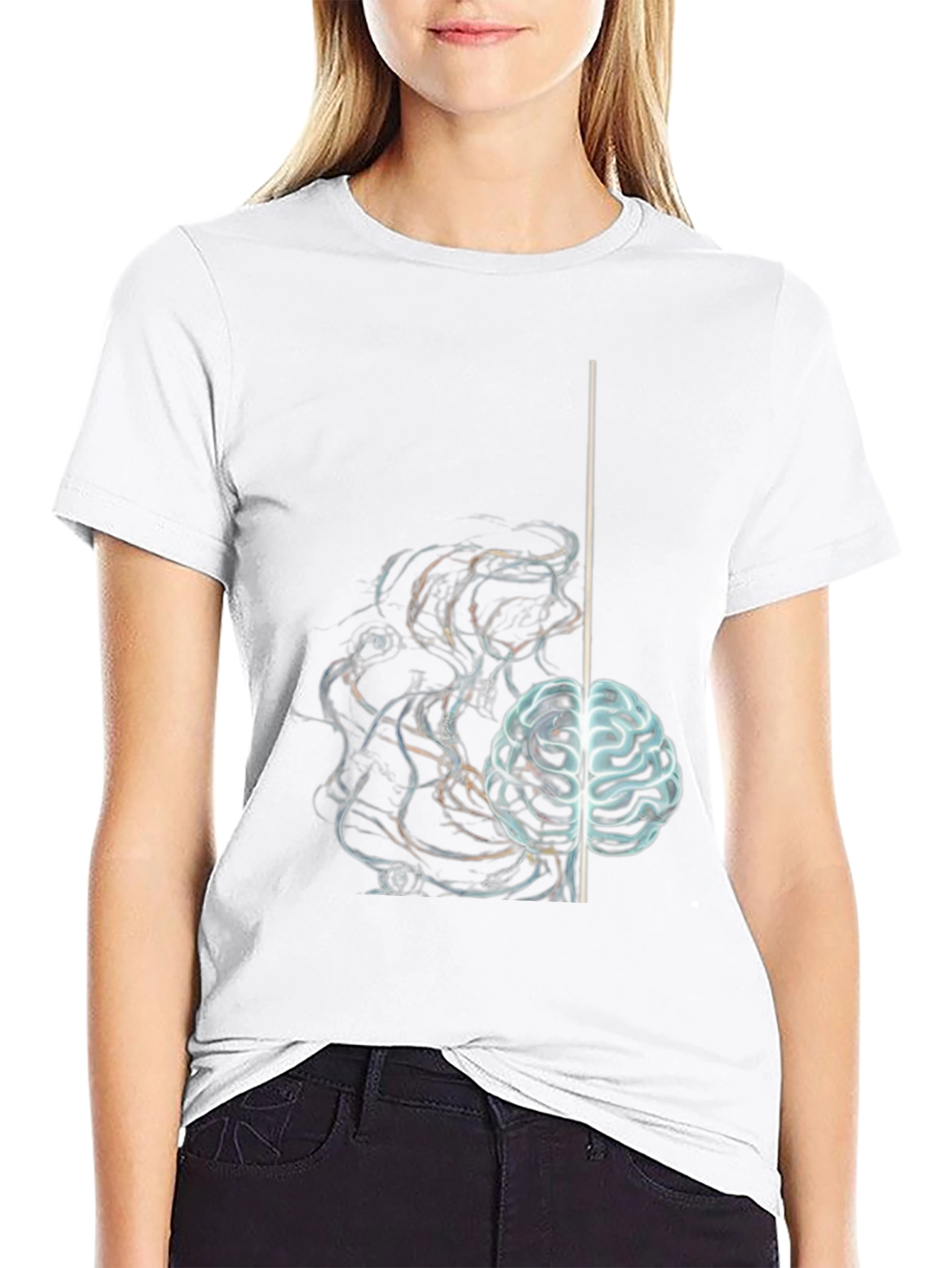 Brain Power Graphic T-Shirt - Black
