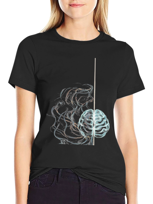 Brain Power Graphic T-Shirt - Black