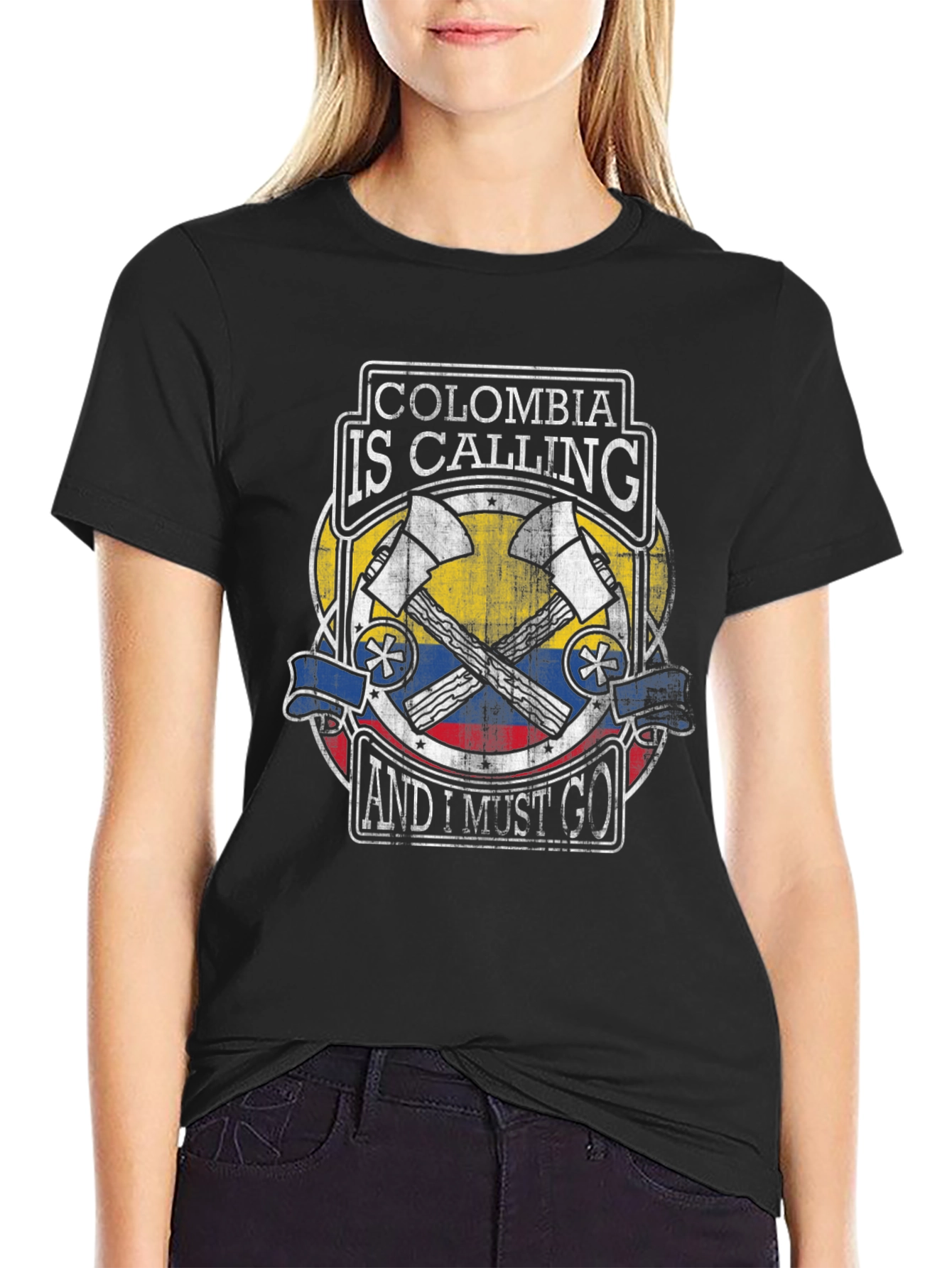 Colombia Calling Graphic Tee - Black T-Shirt