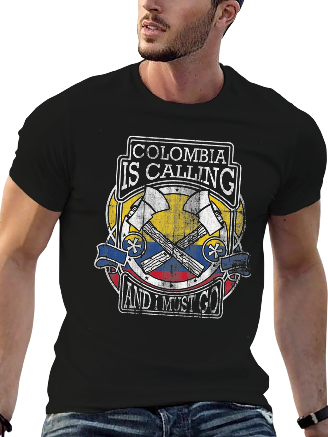 Colombia Calling Graphic Tee - Black T-Shirt