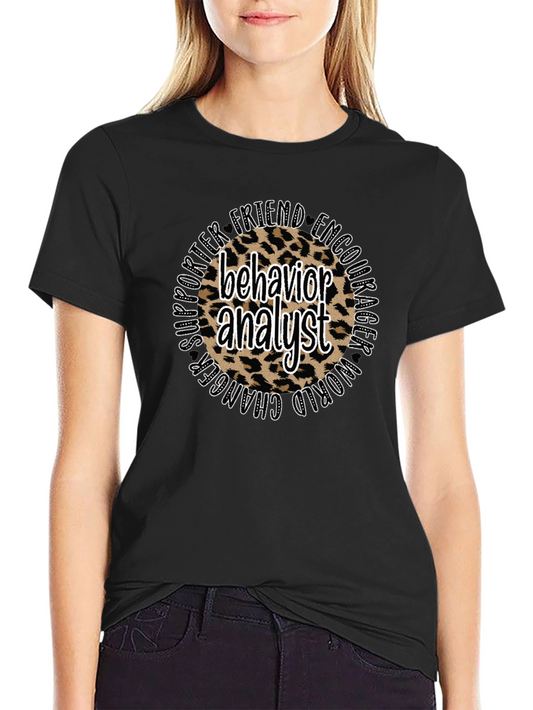 Behavior Analyst Leopard Print T-Shirt