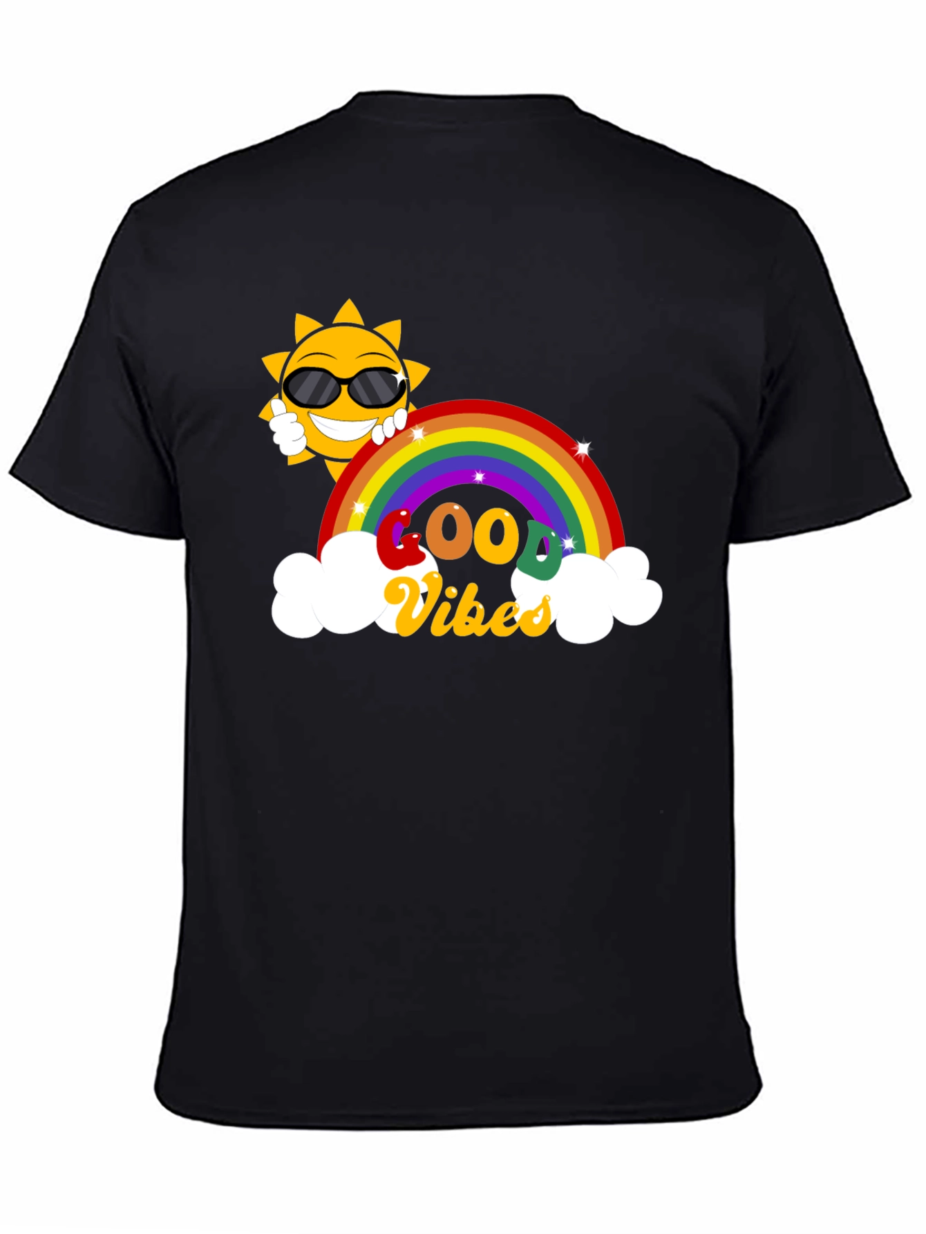 Good Vibes Rainbow Graphic T-Shirt