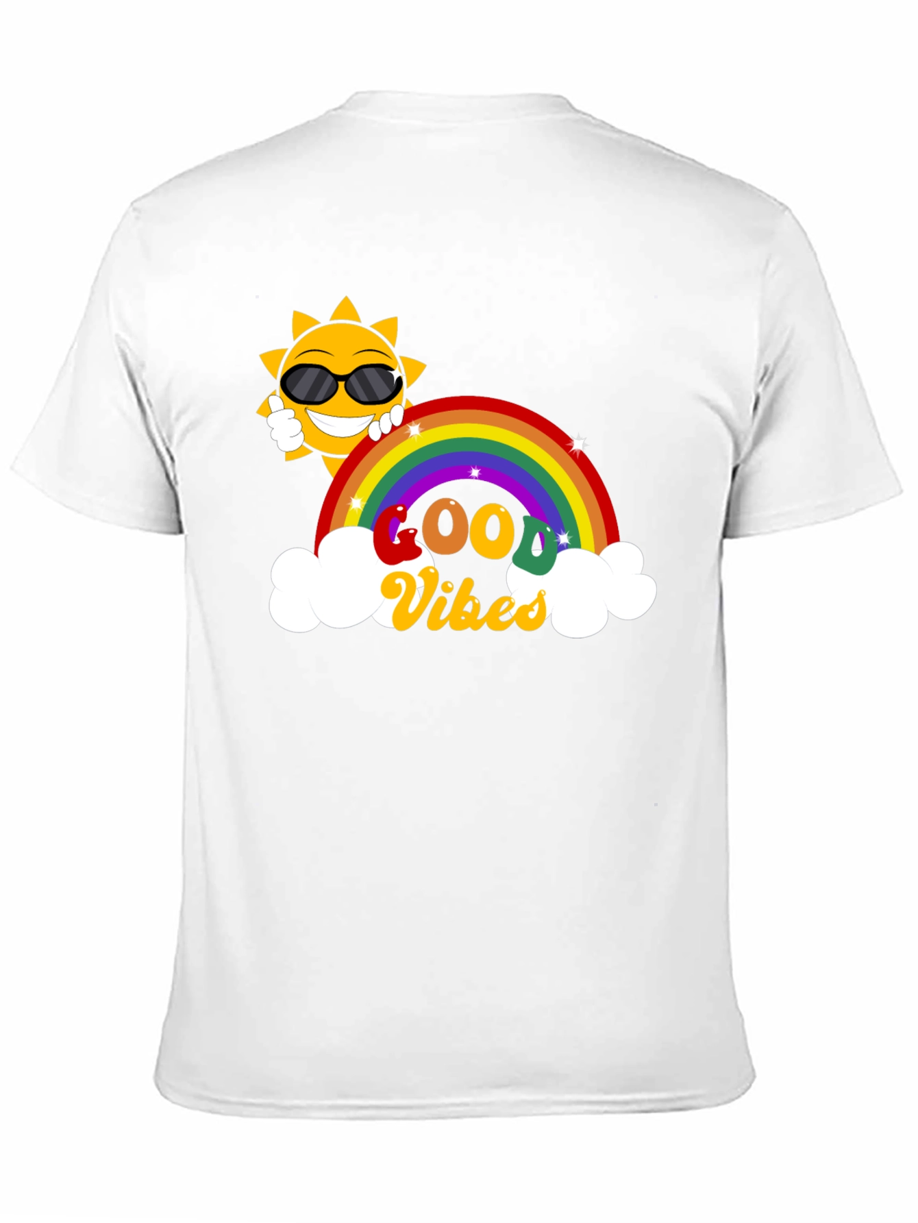 Good Vibes Rainbow Graphic T-Shirt