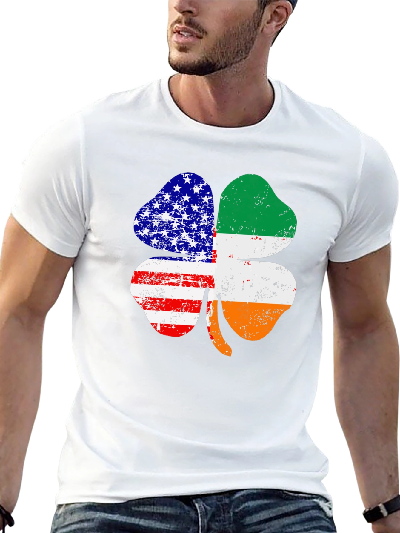USA Ireland Clover Graphic Tee