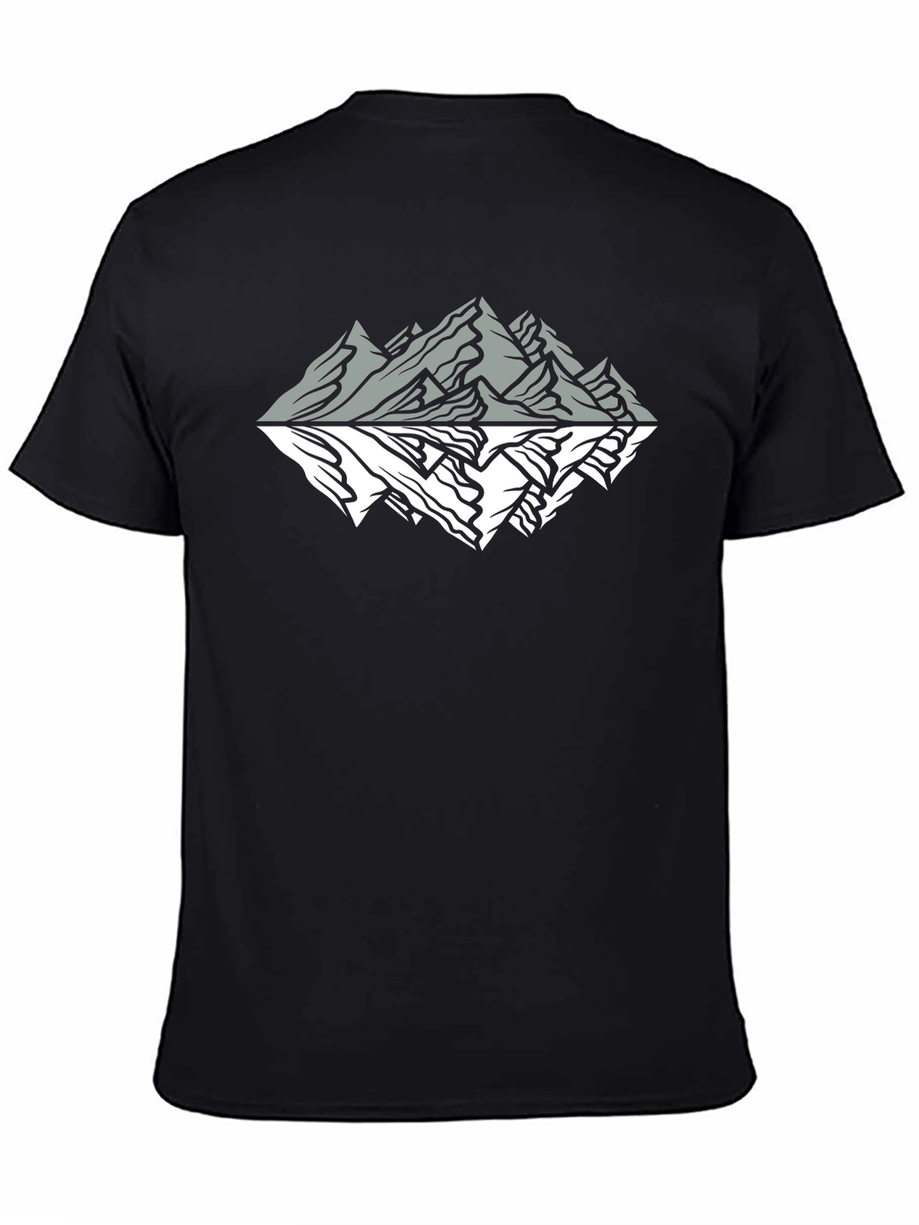 Mountain Reflection Graphic Tee - Black