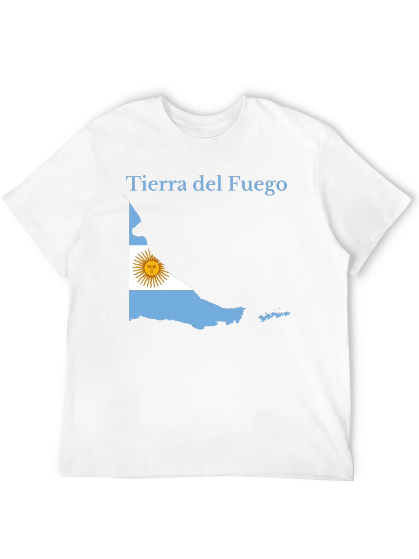 Tierra del Fuego Argentina Flag Black T-Shirt