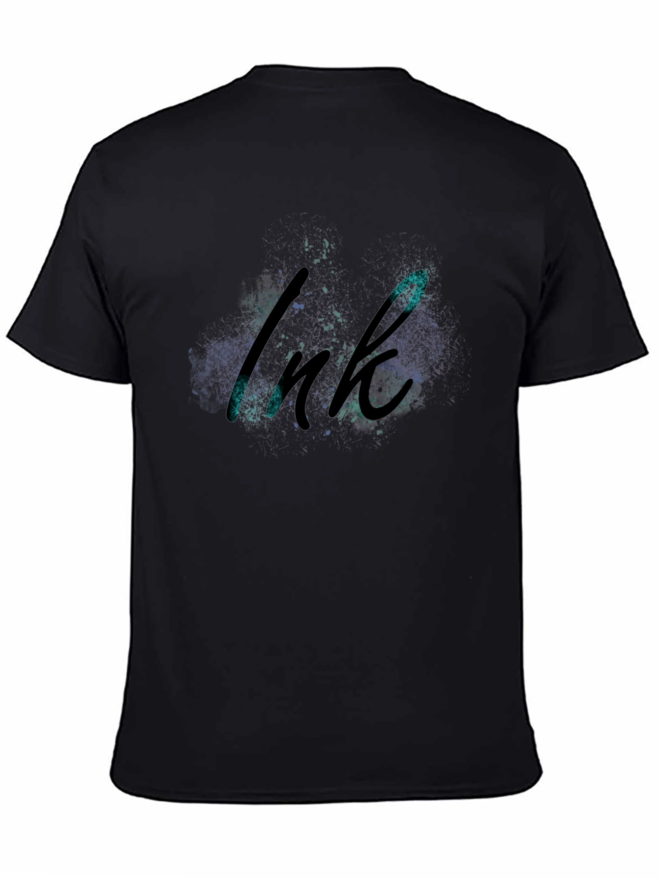 Ink Splatter Graphic Black T-Shirt