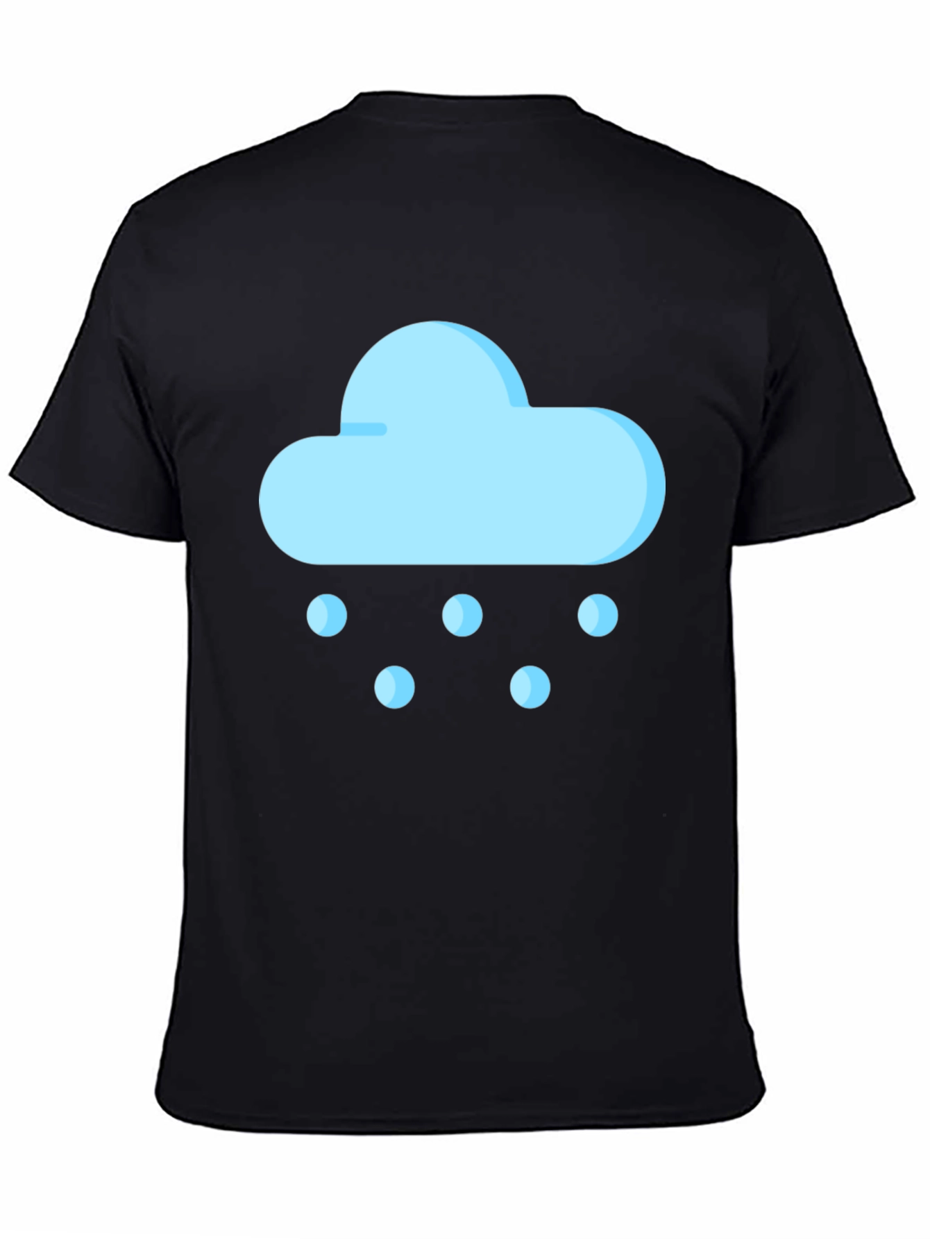 Snow Cloud Graphic Tee - Black Cotton Comfort