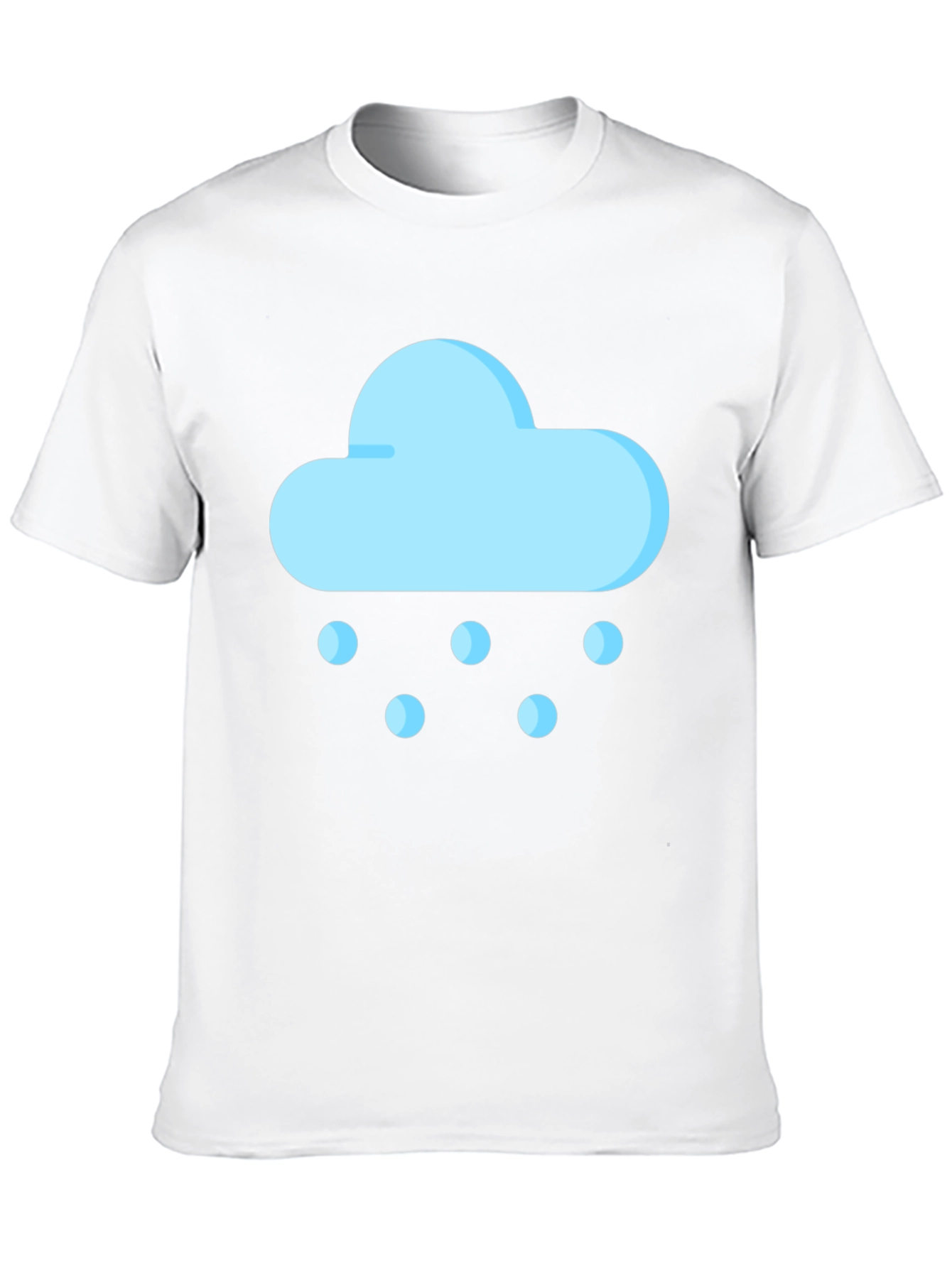 Snow Cloud Graphic Tee - Black Cotton Comfort