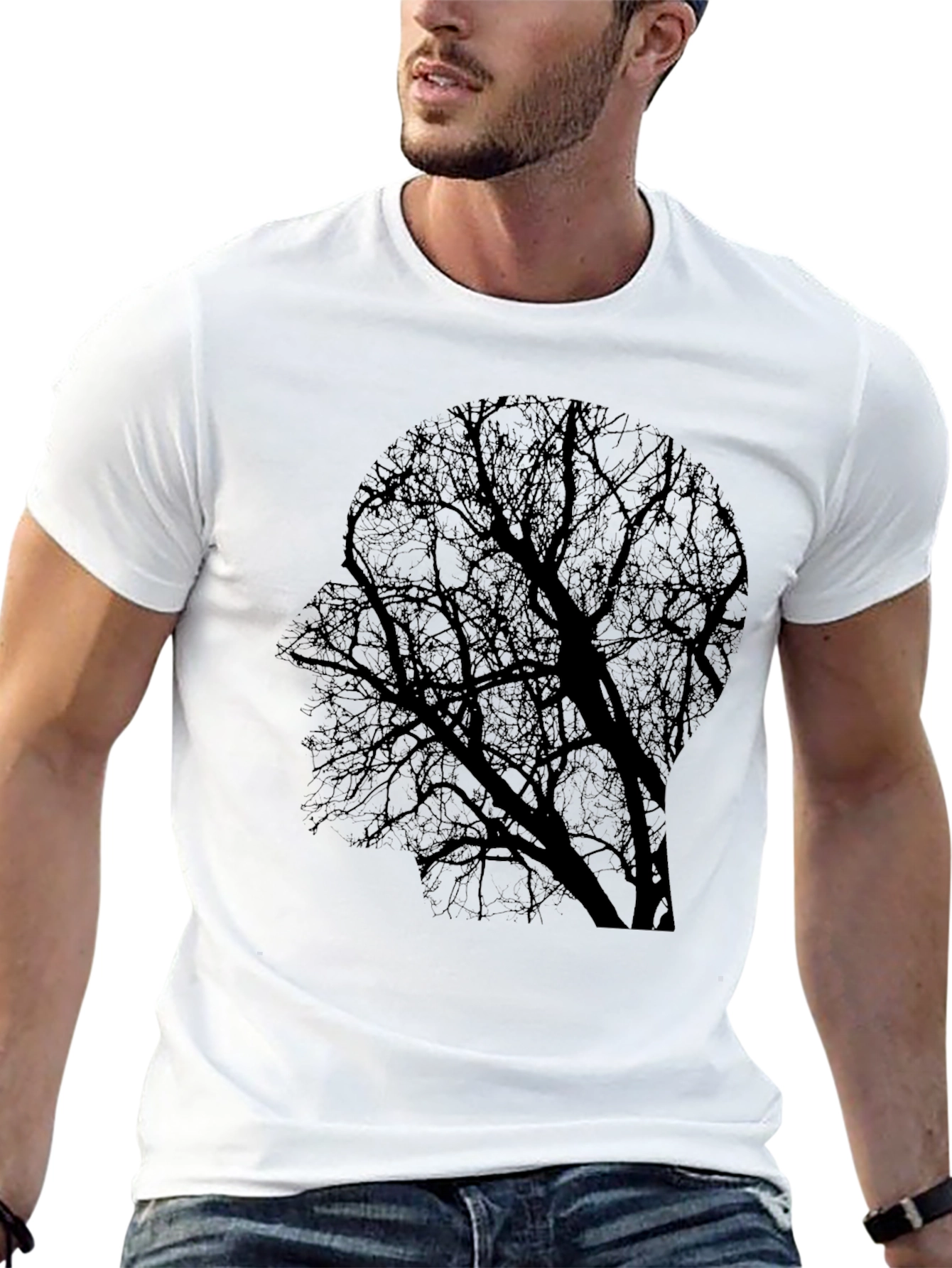 Abstract Tree Mind T-Shirt - Black