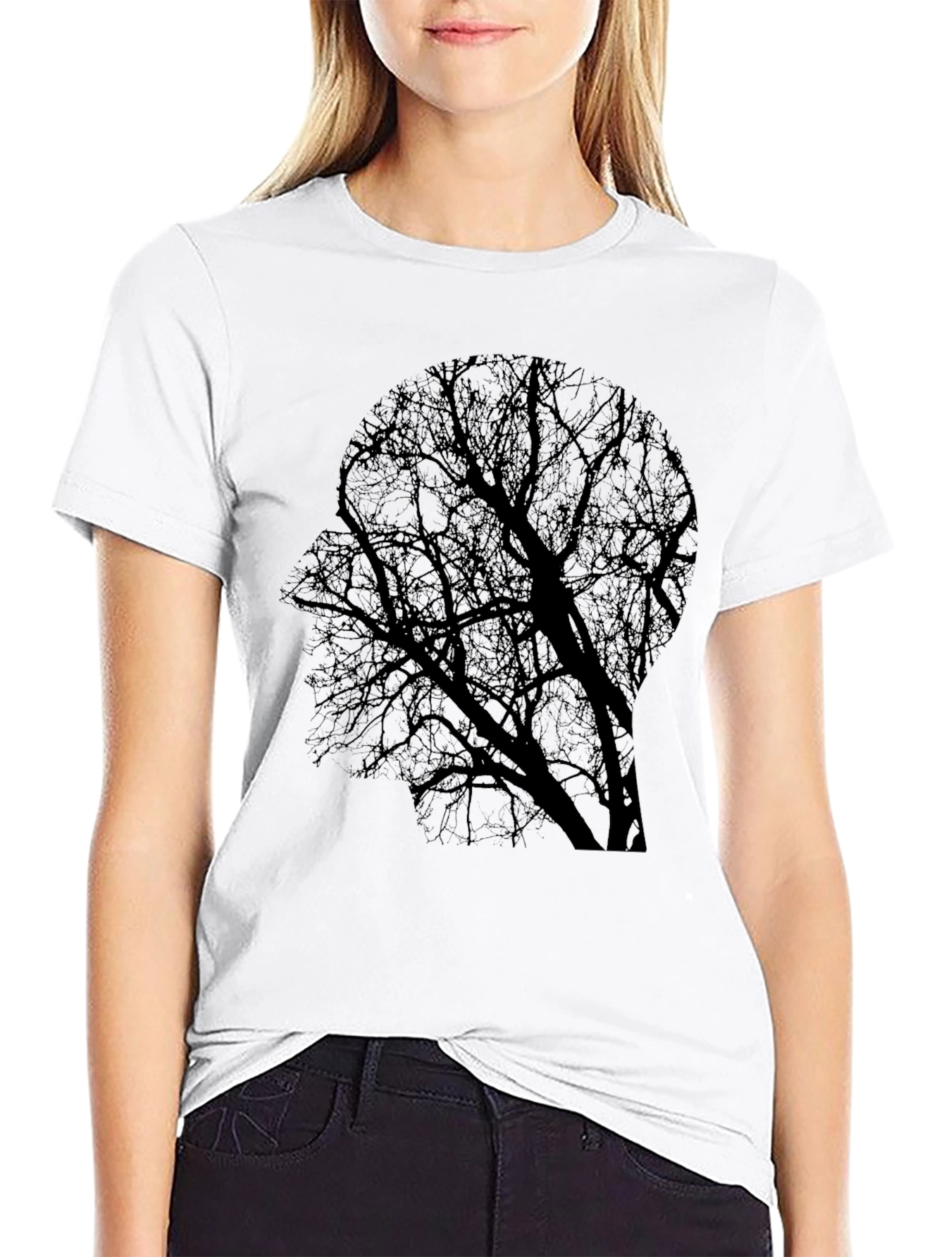Abstract Tree Mind T-Shirt - Black