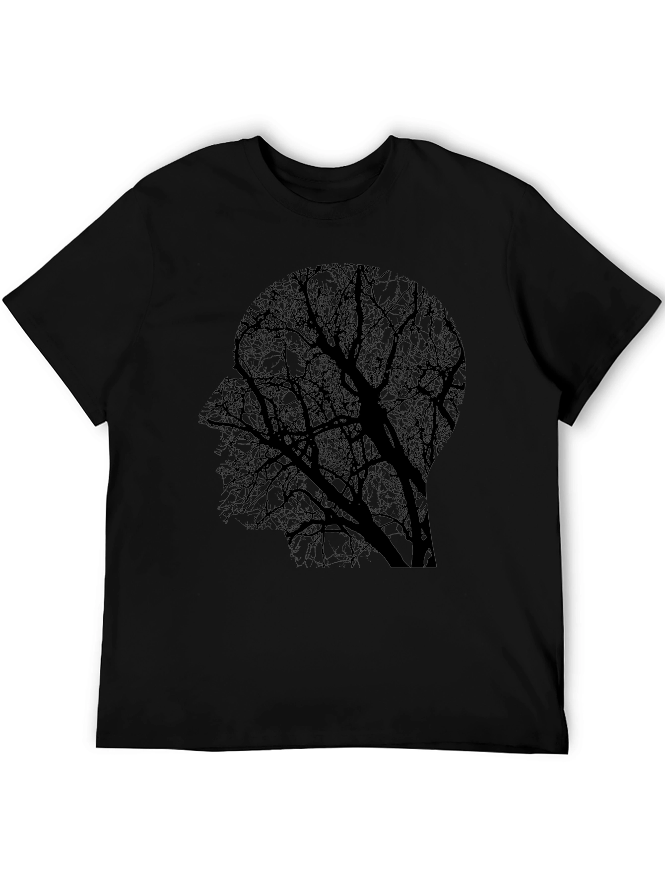 Abstract Tree Mind T-Shirt - Black