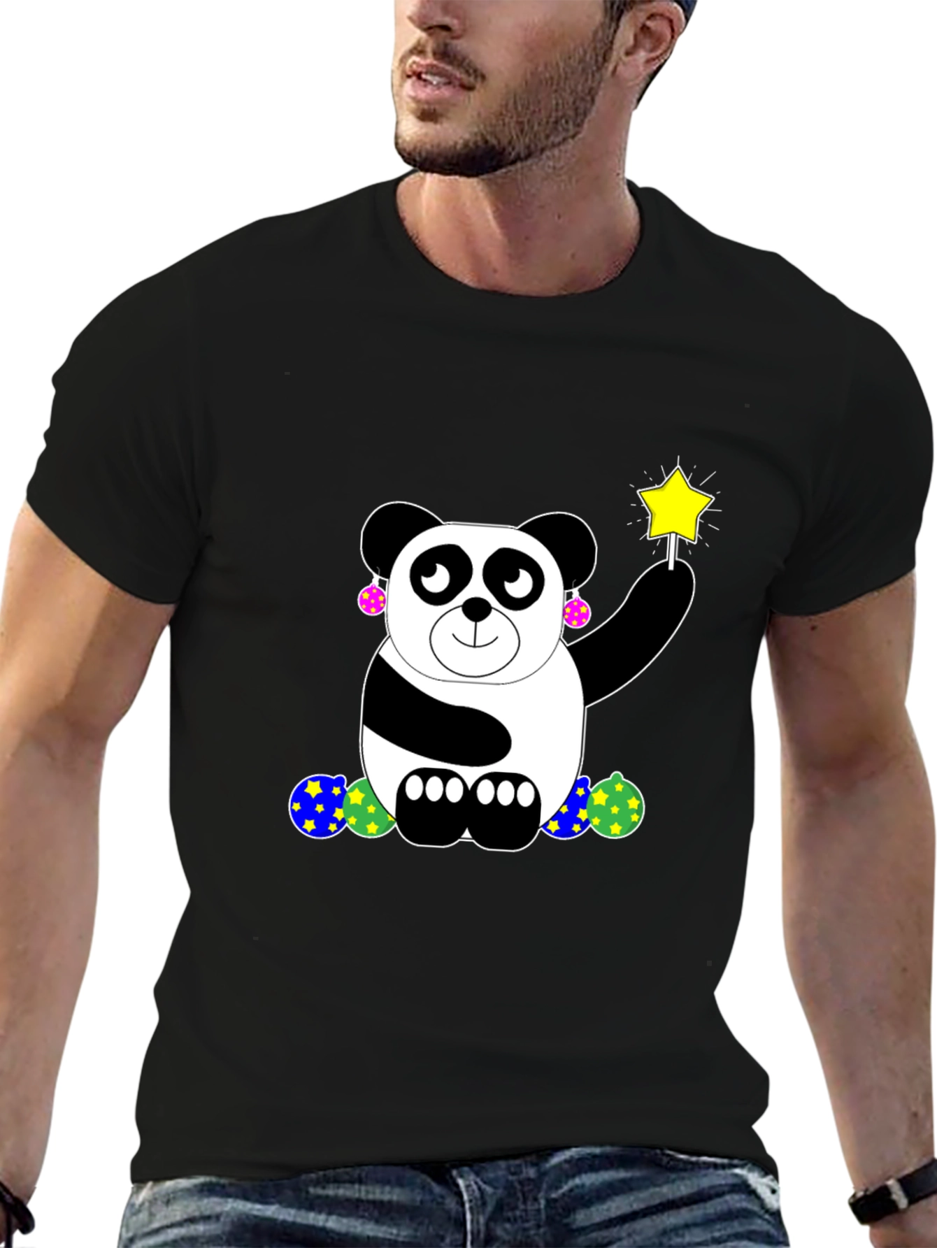Panda With Wand Graphic T-Shirt