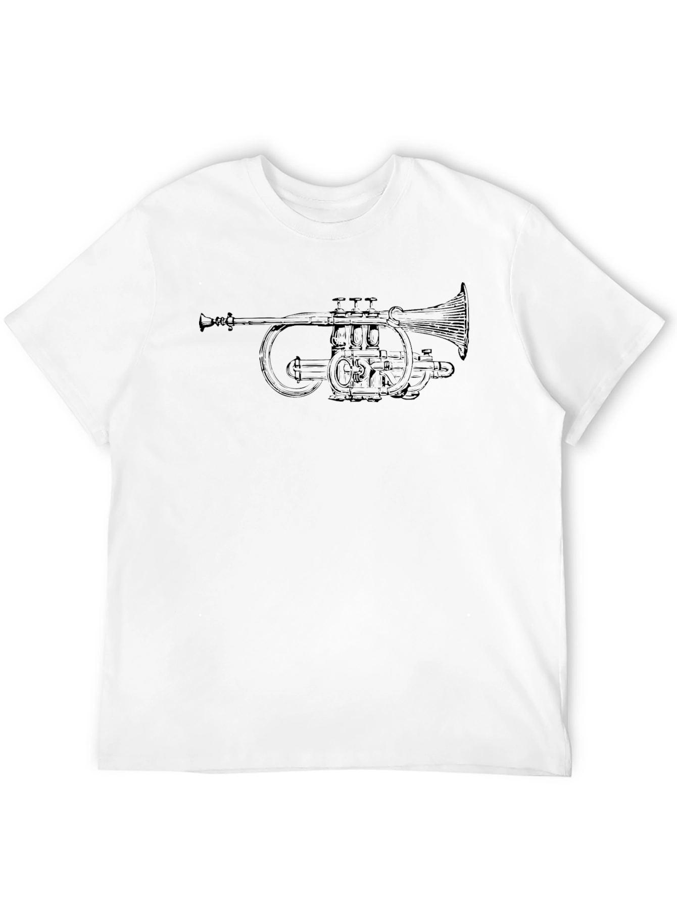 Black T-Shirt with Trumpet Design