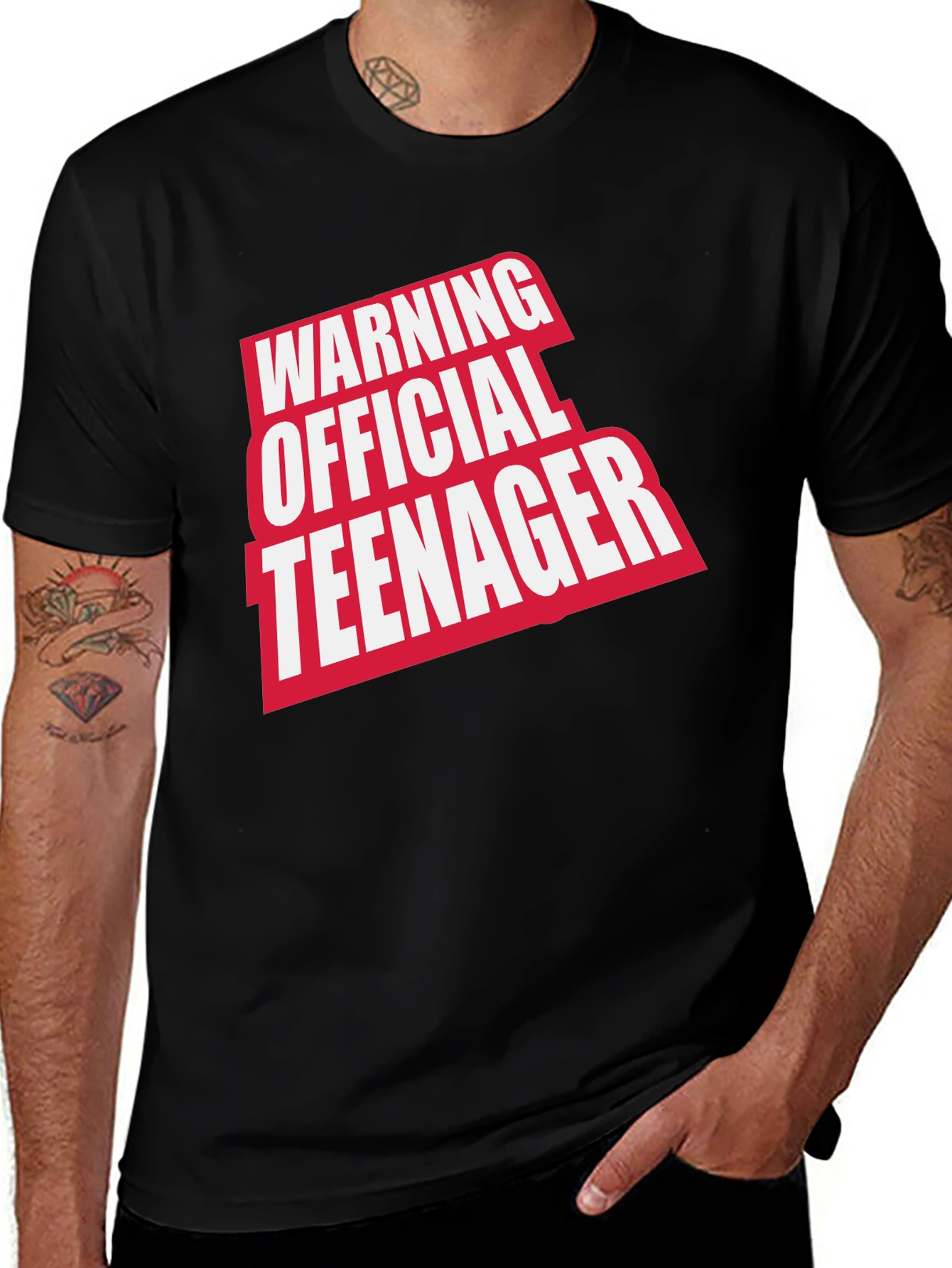 Warning Official Teenager T-Shirt - Funny Novelty Tee
