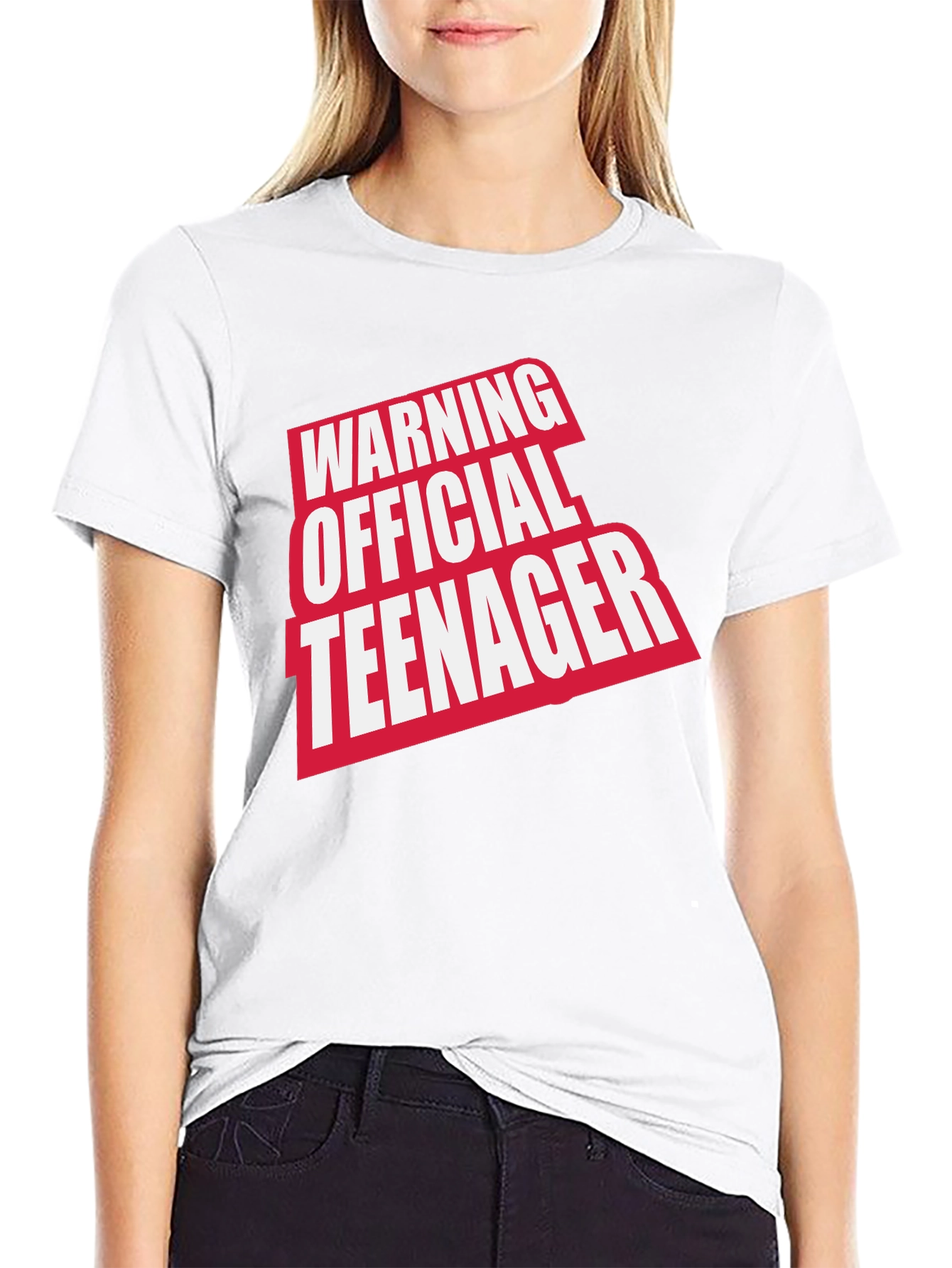 Warning Official Teenager T-Shirt - Funny Novelty Tee