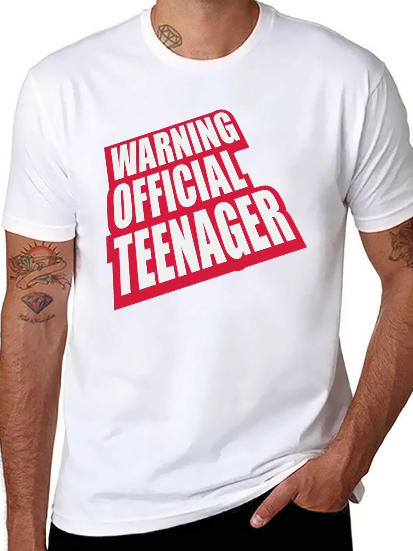 Warning Official Teenager T-Shirt - Funny Novelty Tee