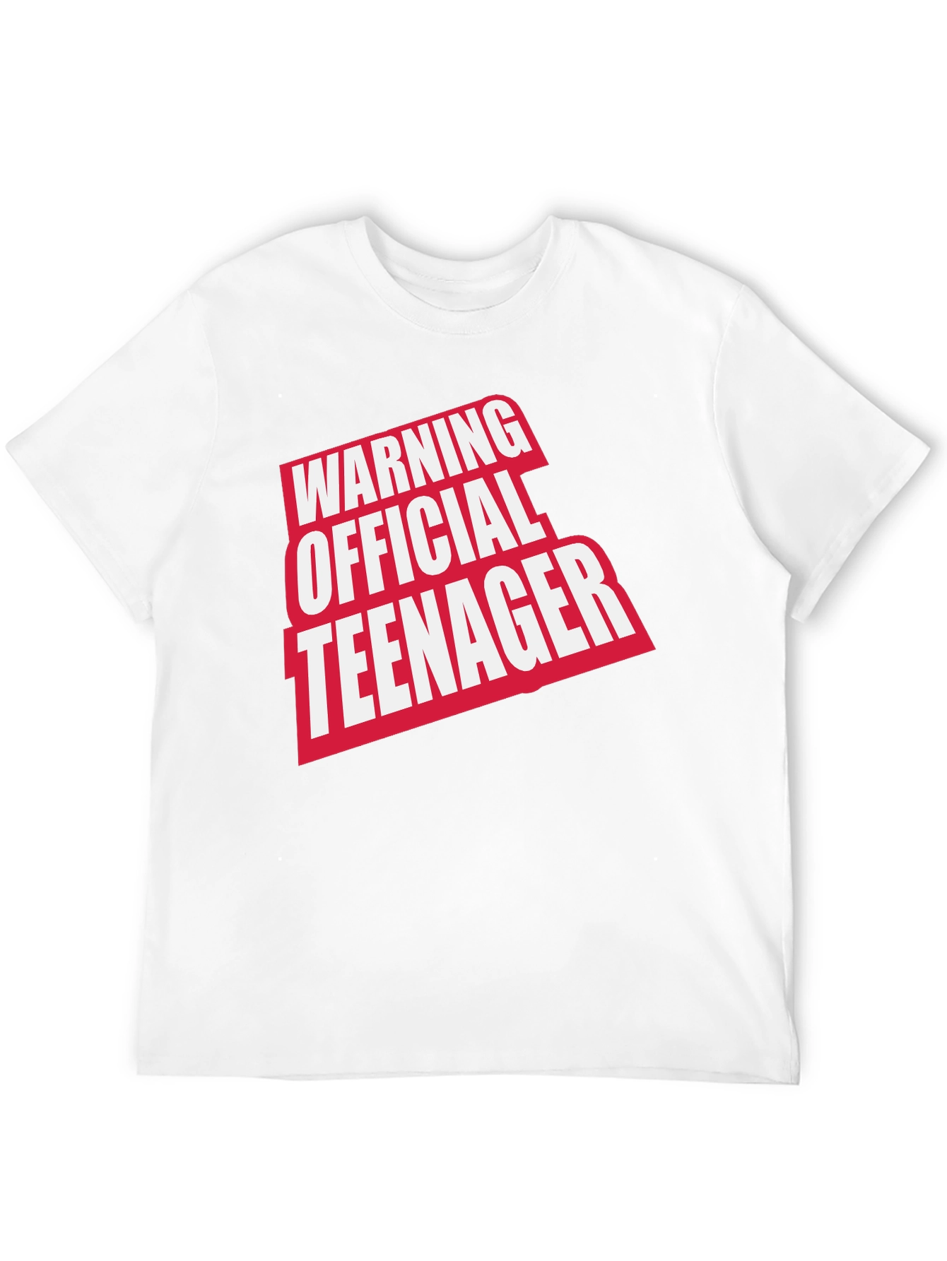 Warning Official Teenager T-Shirt - Funny Novelty Tee