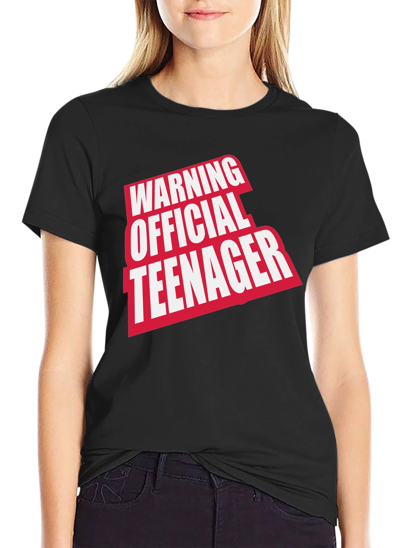 Warning Official Teenager T-Shirt - Funny Novelty Tee