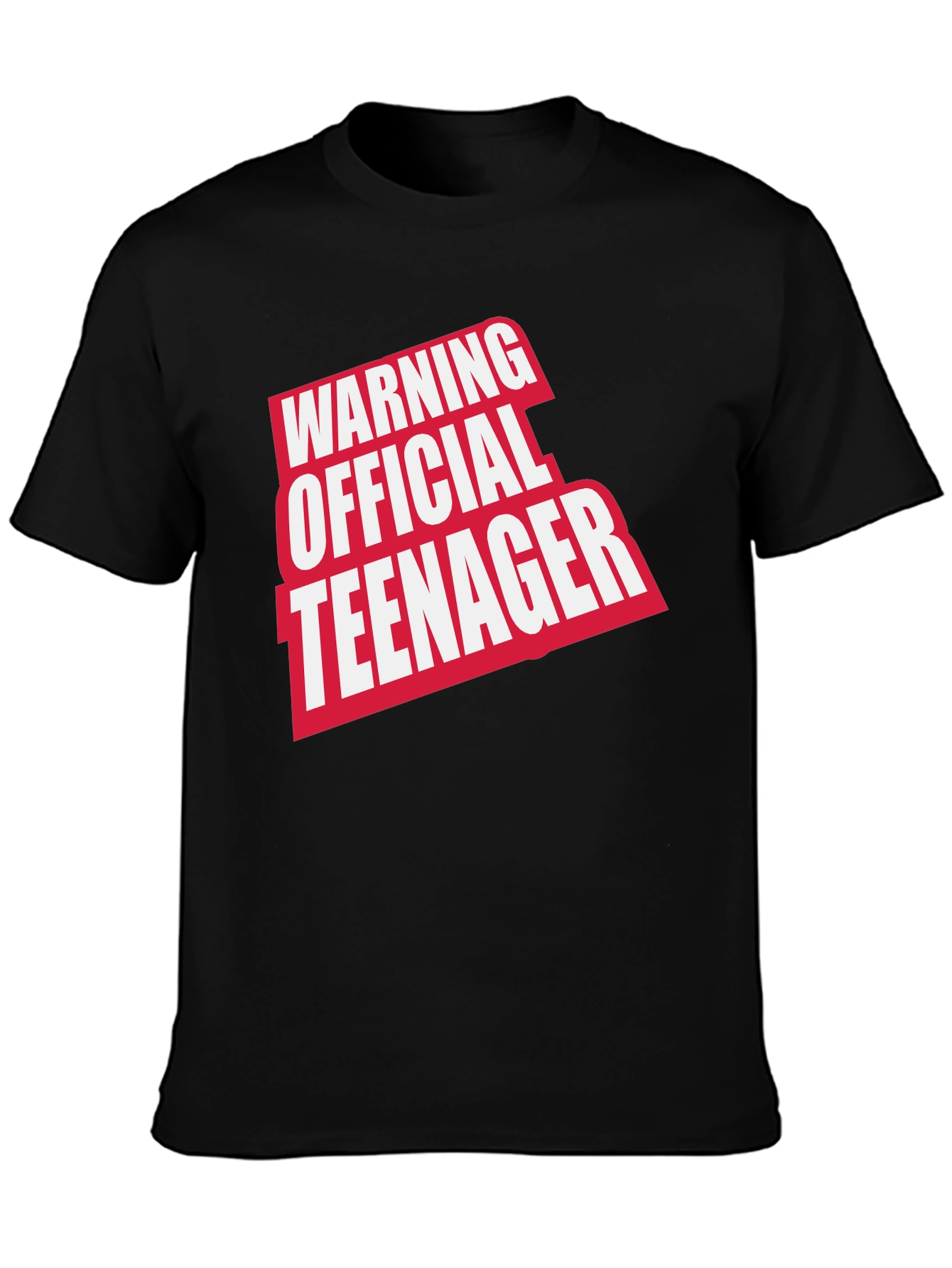 Warning Official Teenager T-Shirt - Funny Novelty Tee