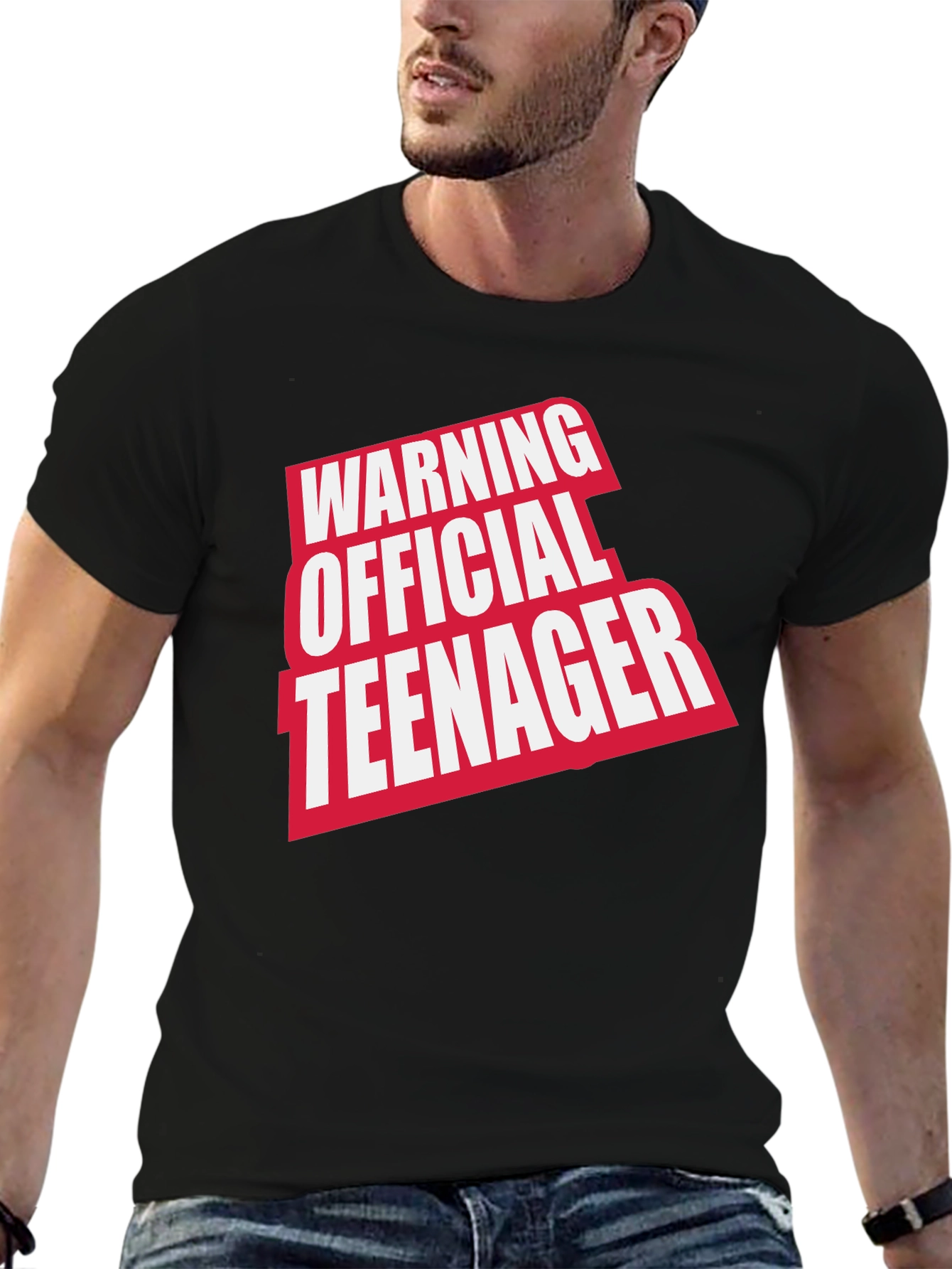 Warning Official Teenager T-Shirt - Funny Novelty Tee