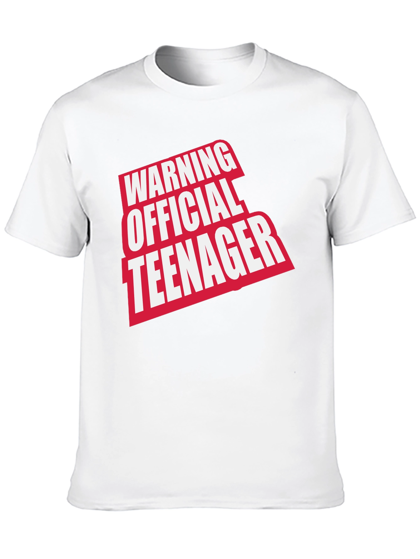 Warning Official Teenager T-Shirt - Funny Novelty Tee