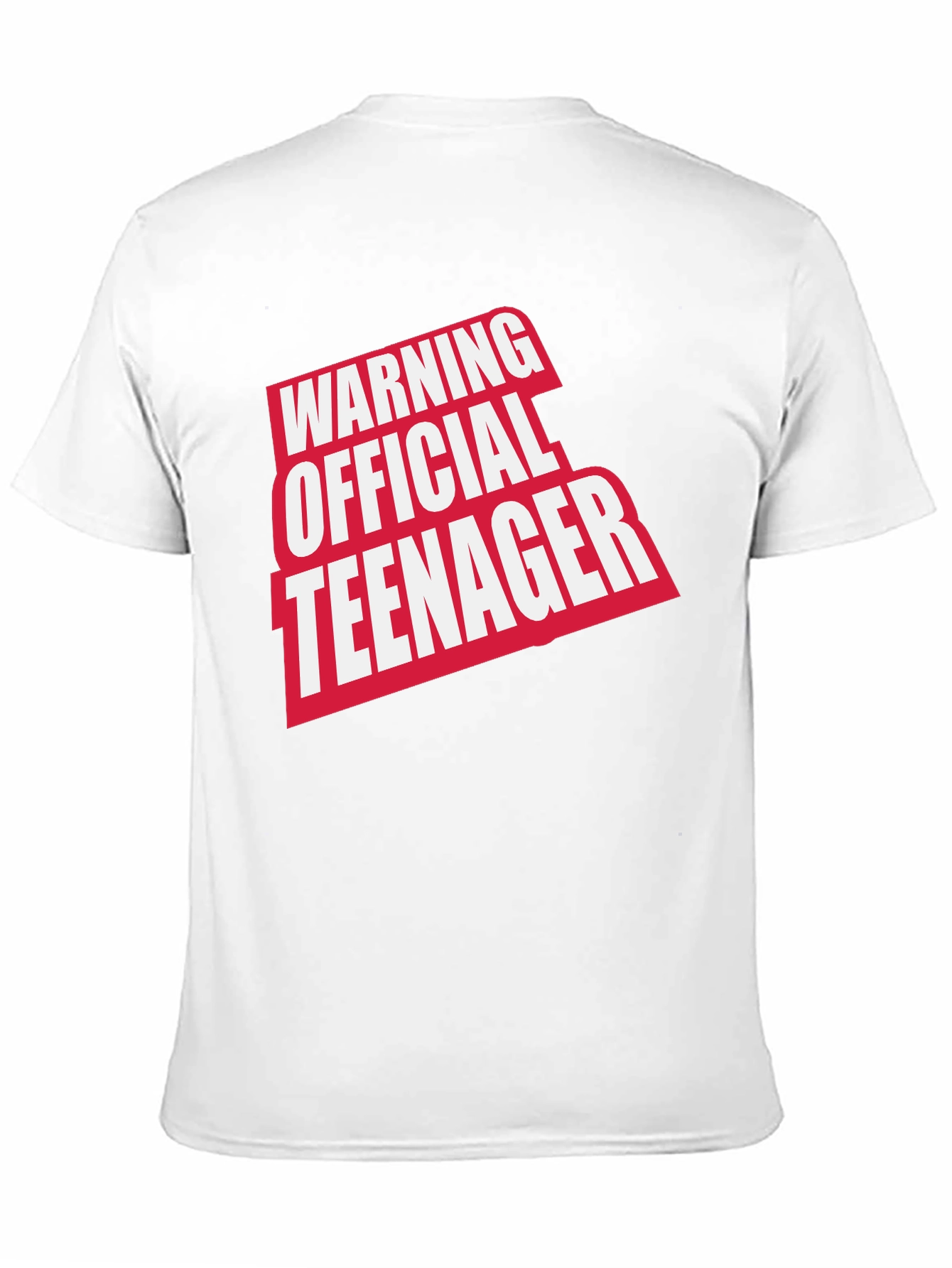 Warning Official Teenager T-Shirt - Funny Novelty Tee