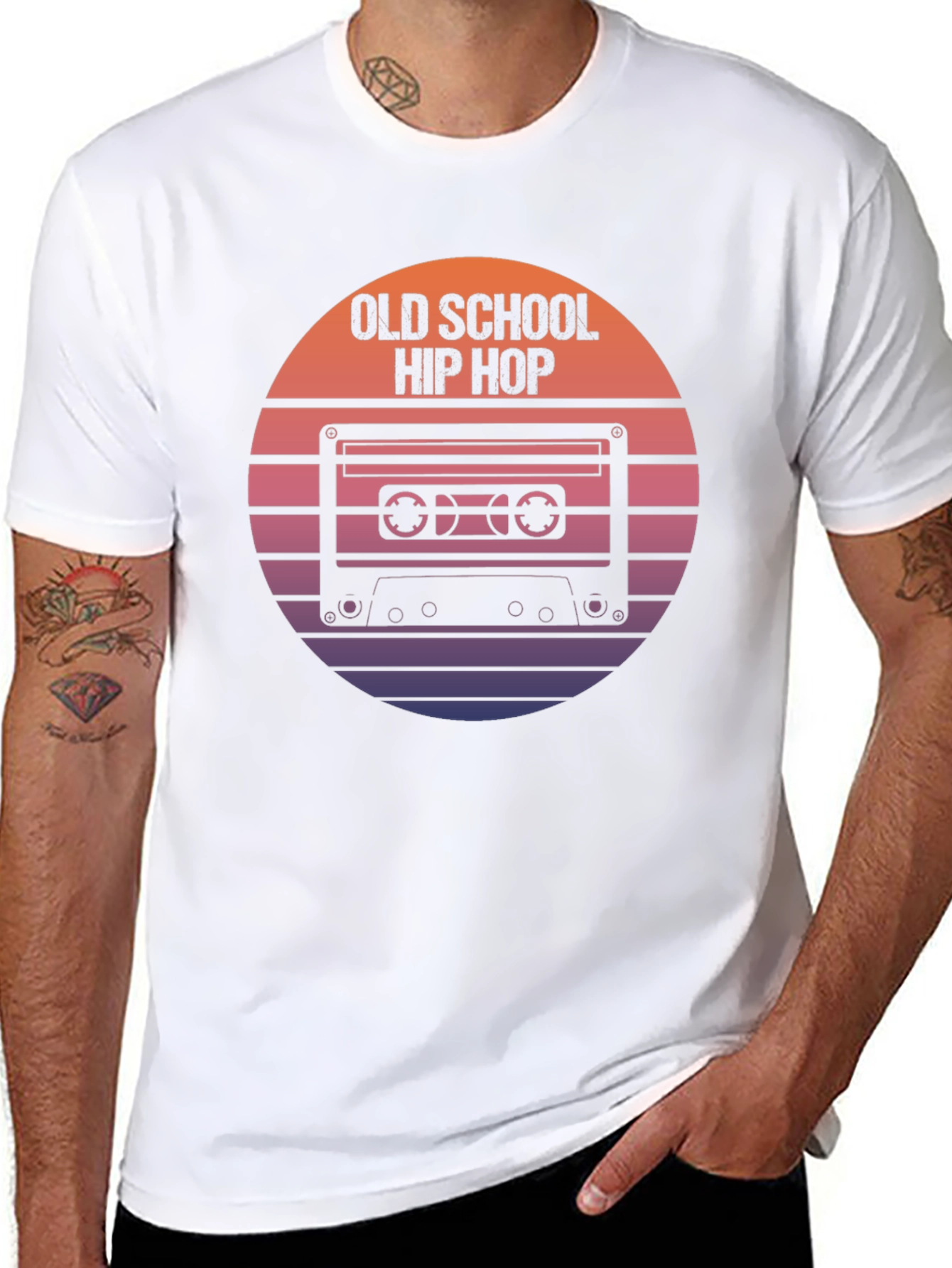 Old School Hip Hop Cassette Tape Graphic T-Shirt