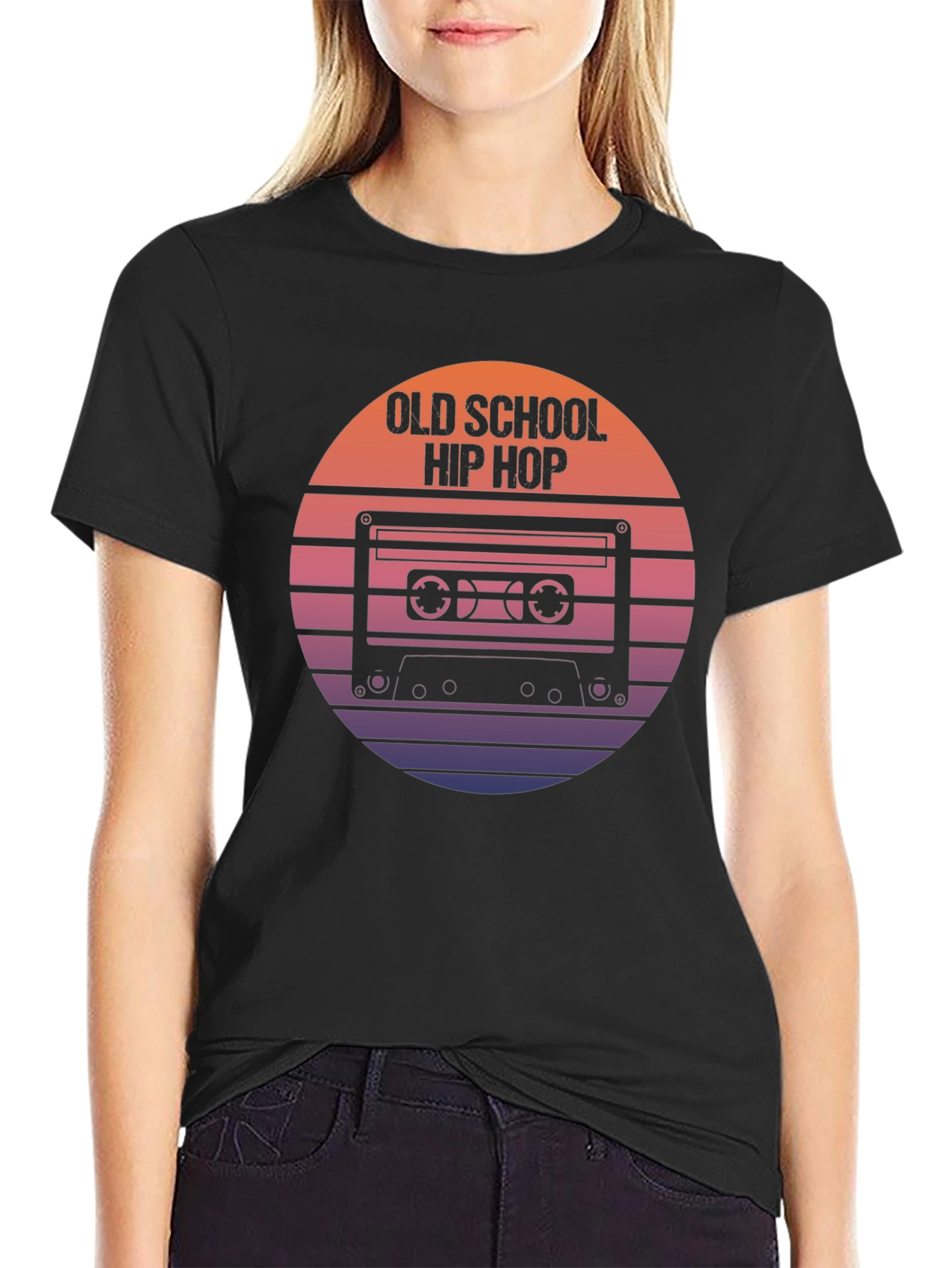 Old School Hip Hop Cassette Tape Graphic T-Shirt