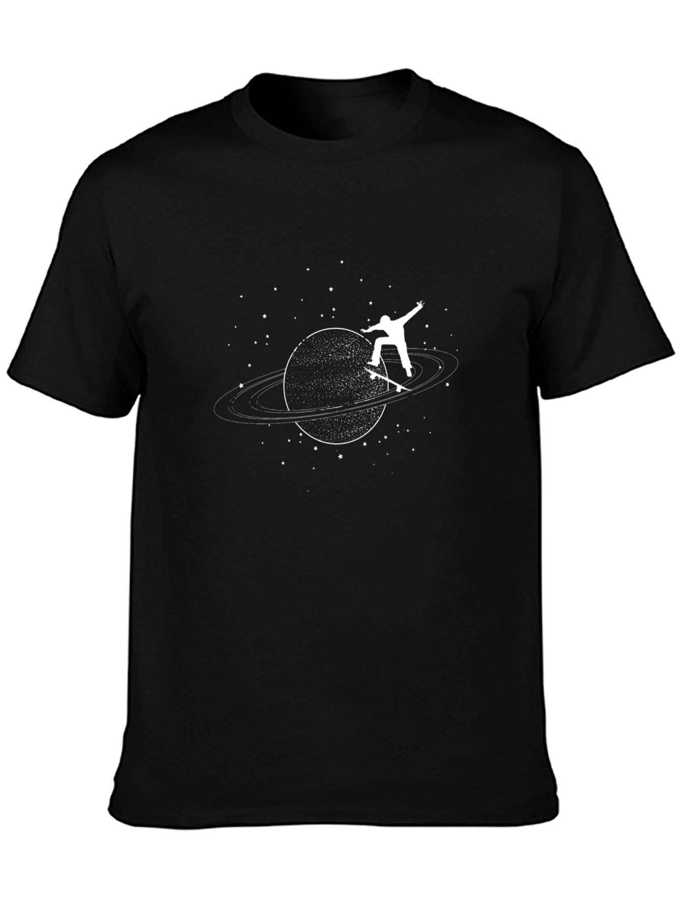 Skateboarding Planet Graphic Tee - Stylish Black T-Shirt