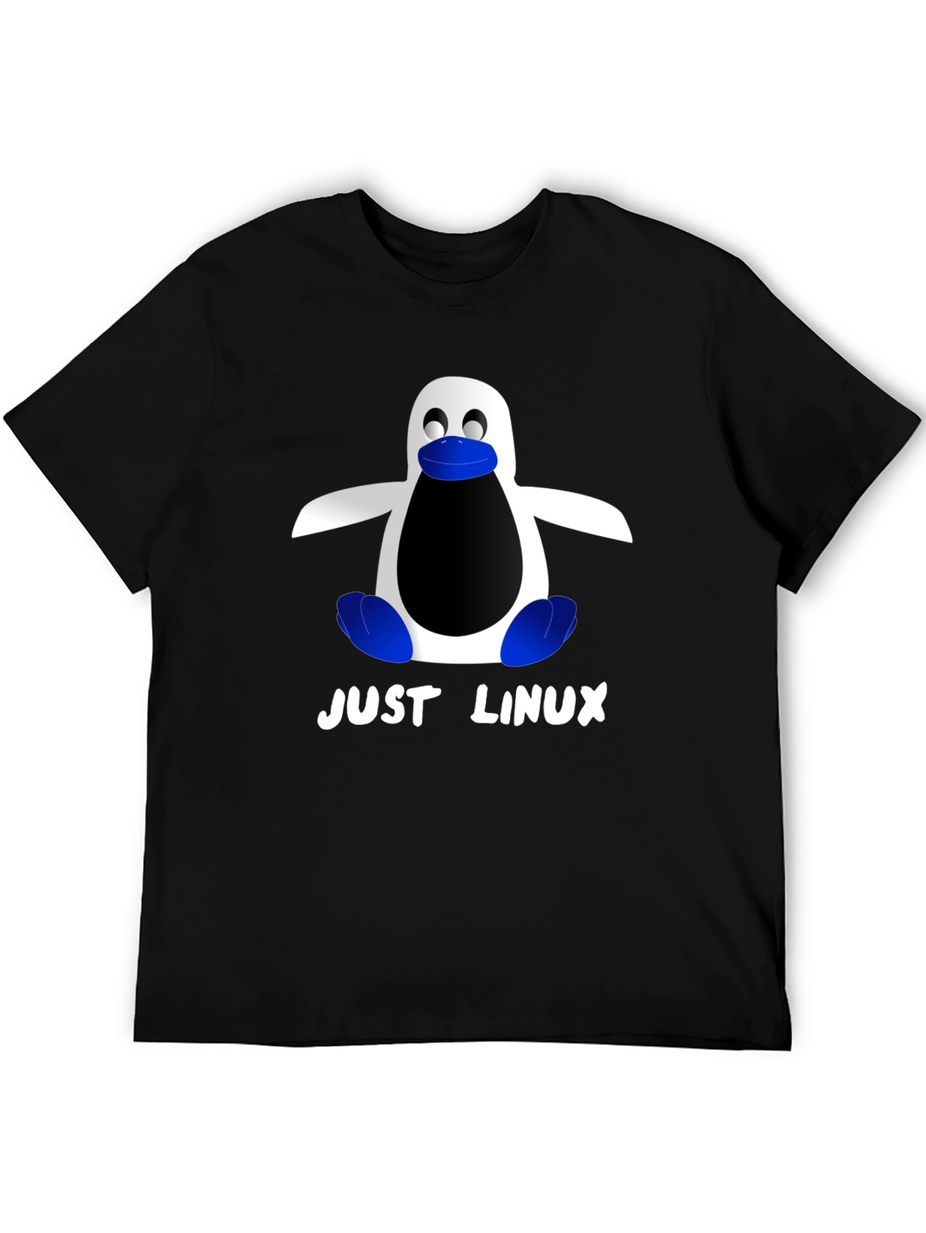 Just Linux Penguin Graphic T-Shirt - Black