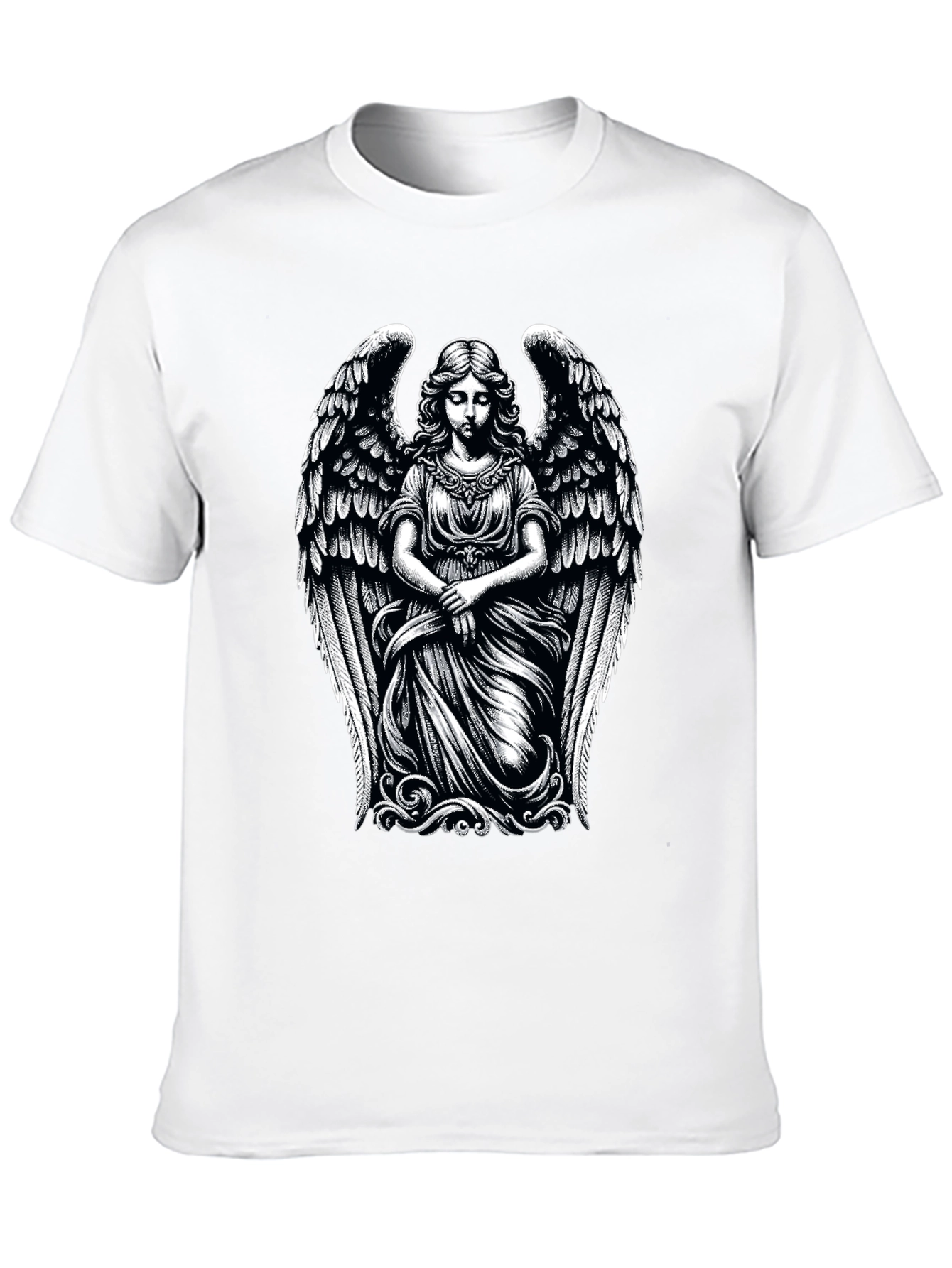 Angel Graphic Print Tee - Black