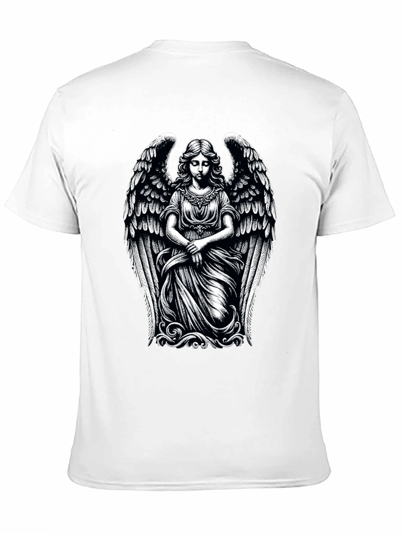 Angel Graphic Print Tee - Black