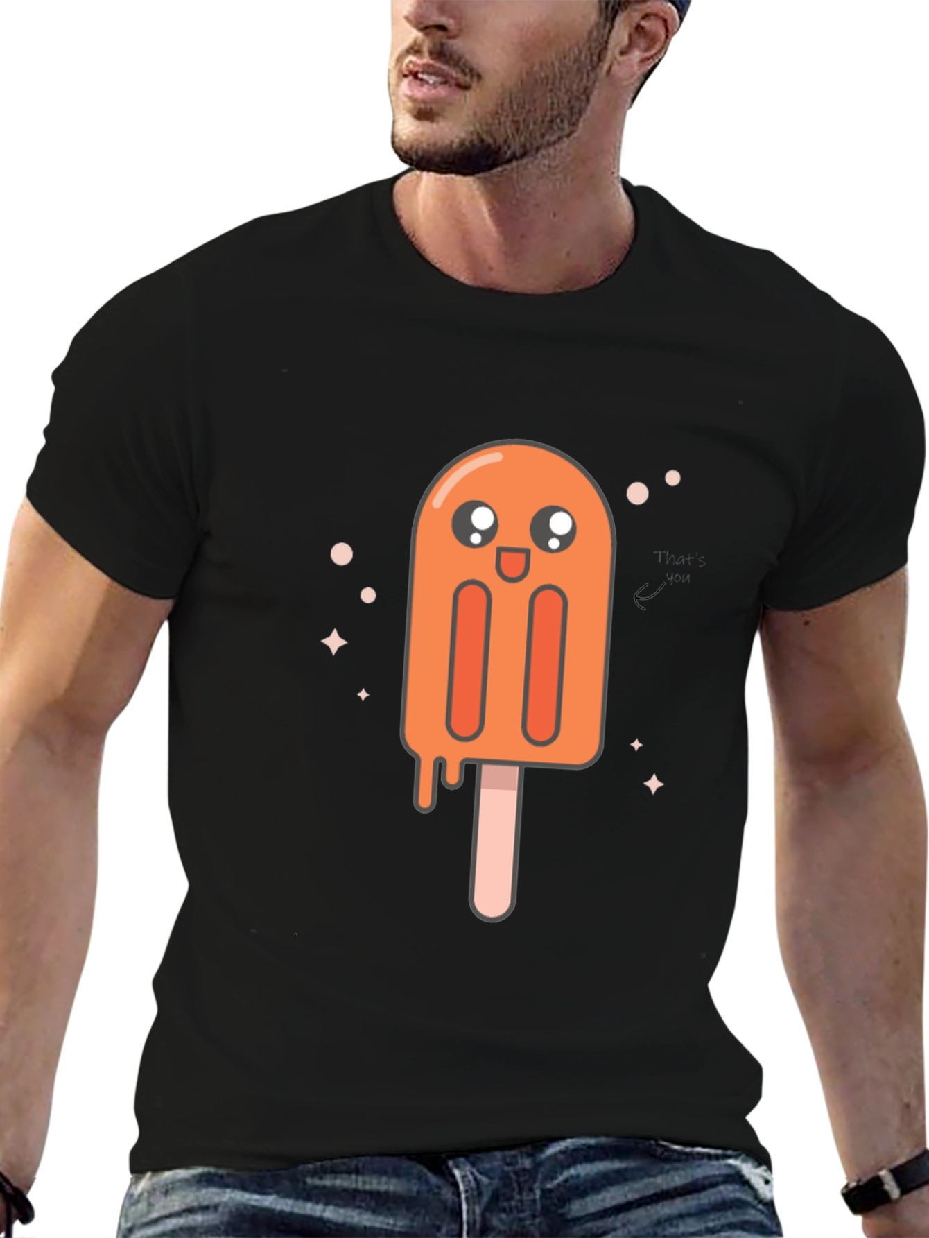 Cute Popsicle Graphic Tee - Black Unisex T-Shirt