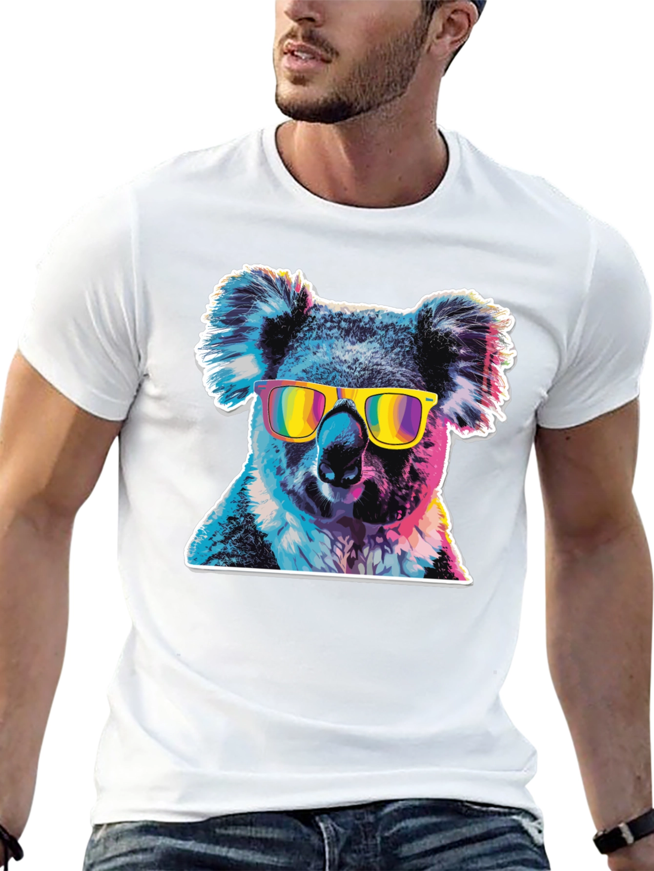 Cool Koala Graphic Tee - Mens Black T-Shirt