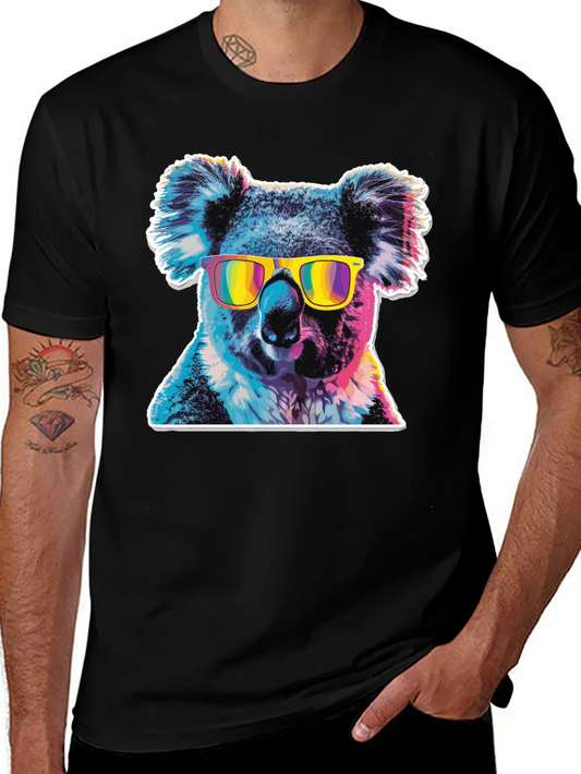 Cool Koala Graphic Tee - Mens Black T-Shirt