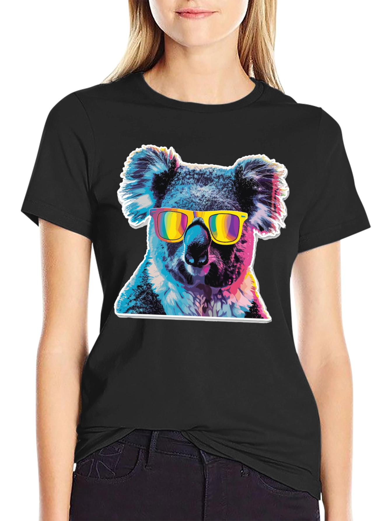 Cool Koala Graphic Tee - Mens Black T-Shirt