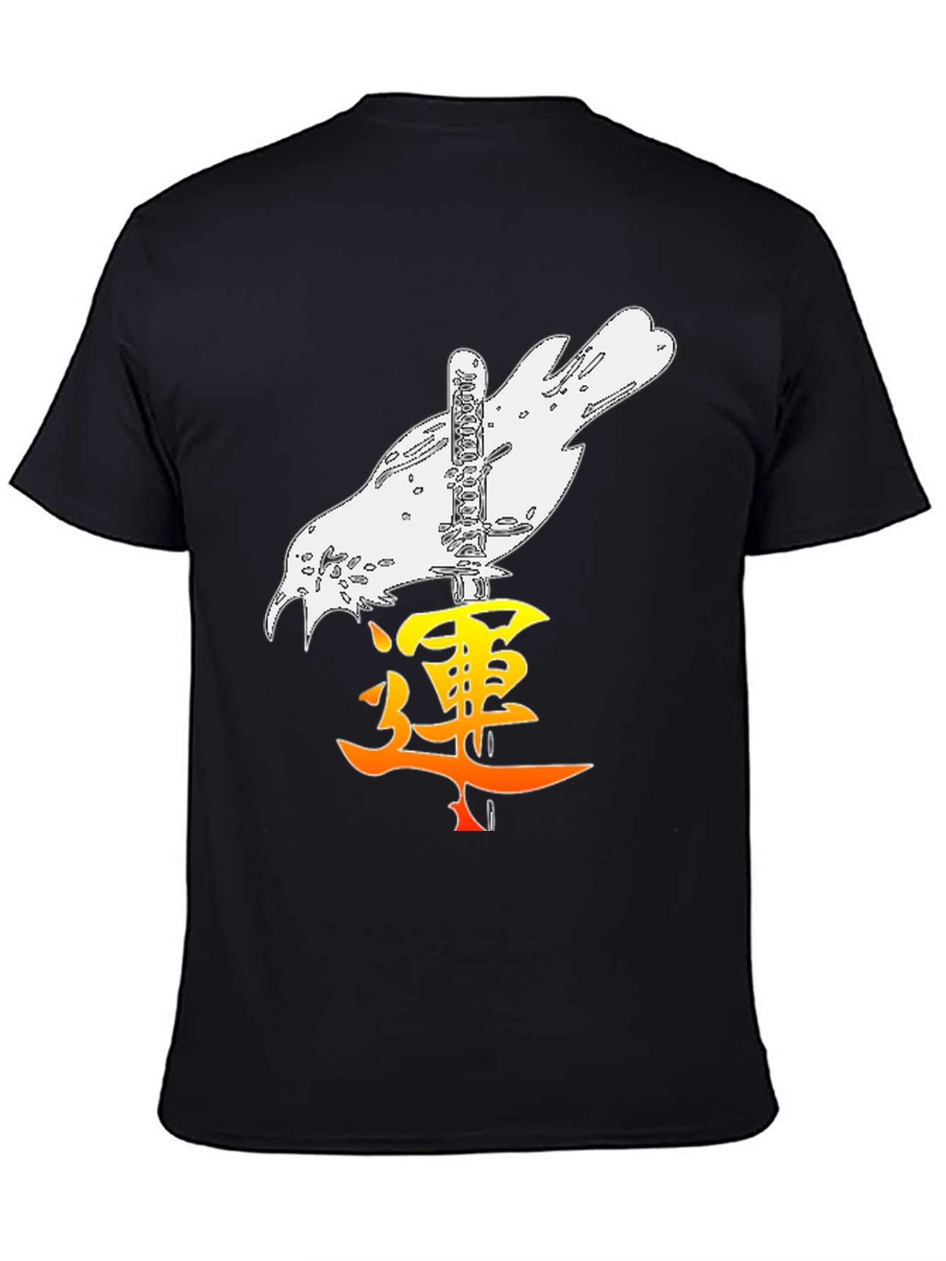 Raven Katana Kanji Graphic Tee