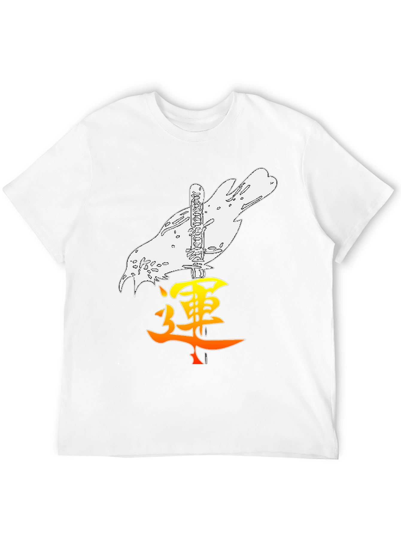 Raven Katana Kanji Graphic Tee