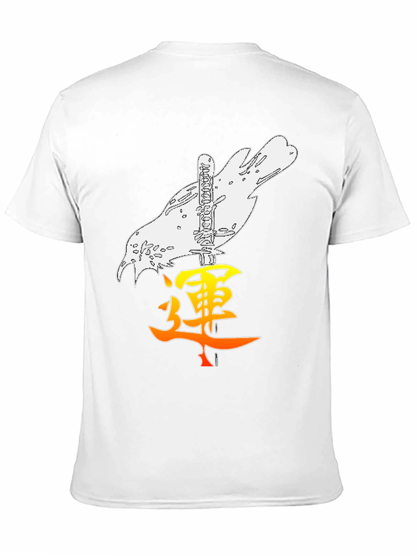 Raven Katana Kanji Graphic Tee