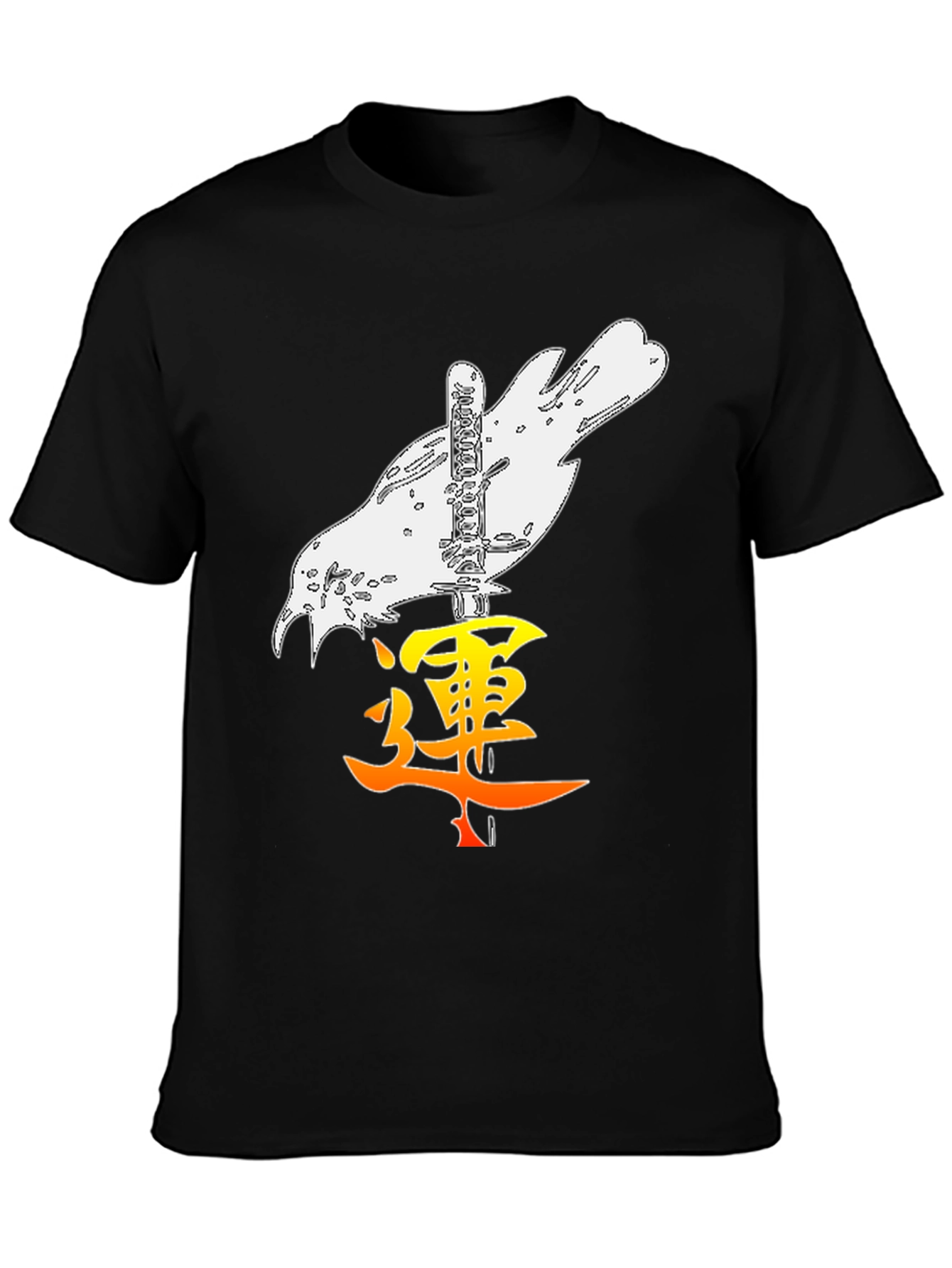 Raven Katana Kanji Graphic Tee
