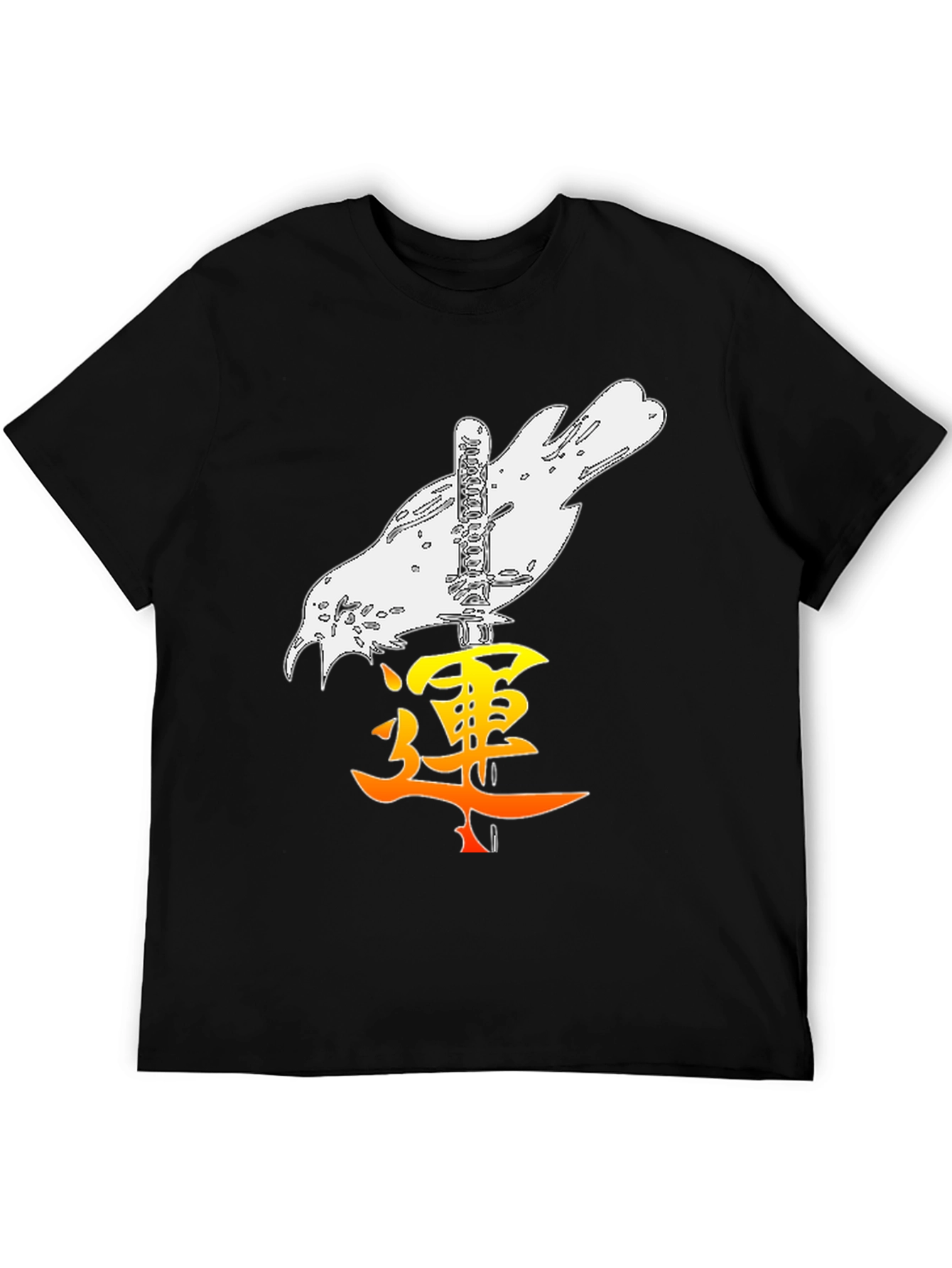 Raven Katana Kanji Graphic Tee