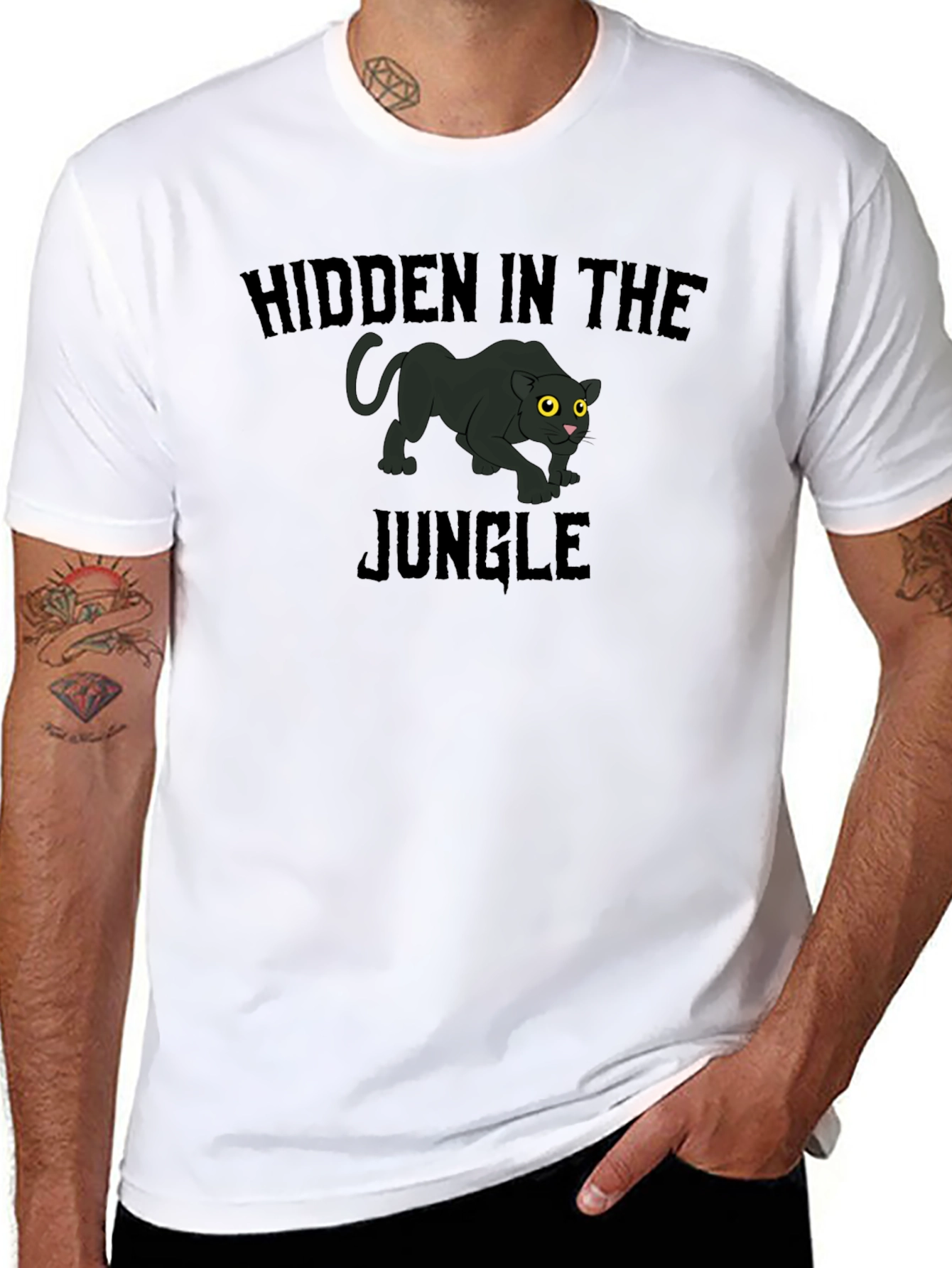 Hidden Jungle Panther Graphic T-Shirt