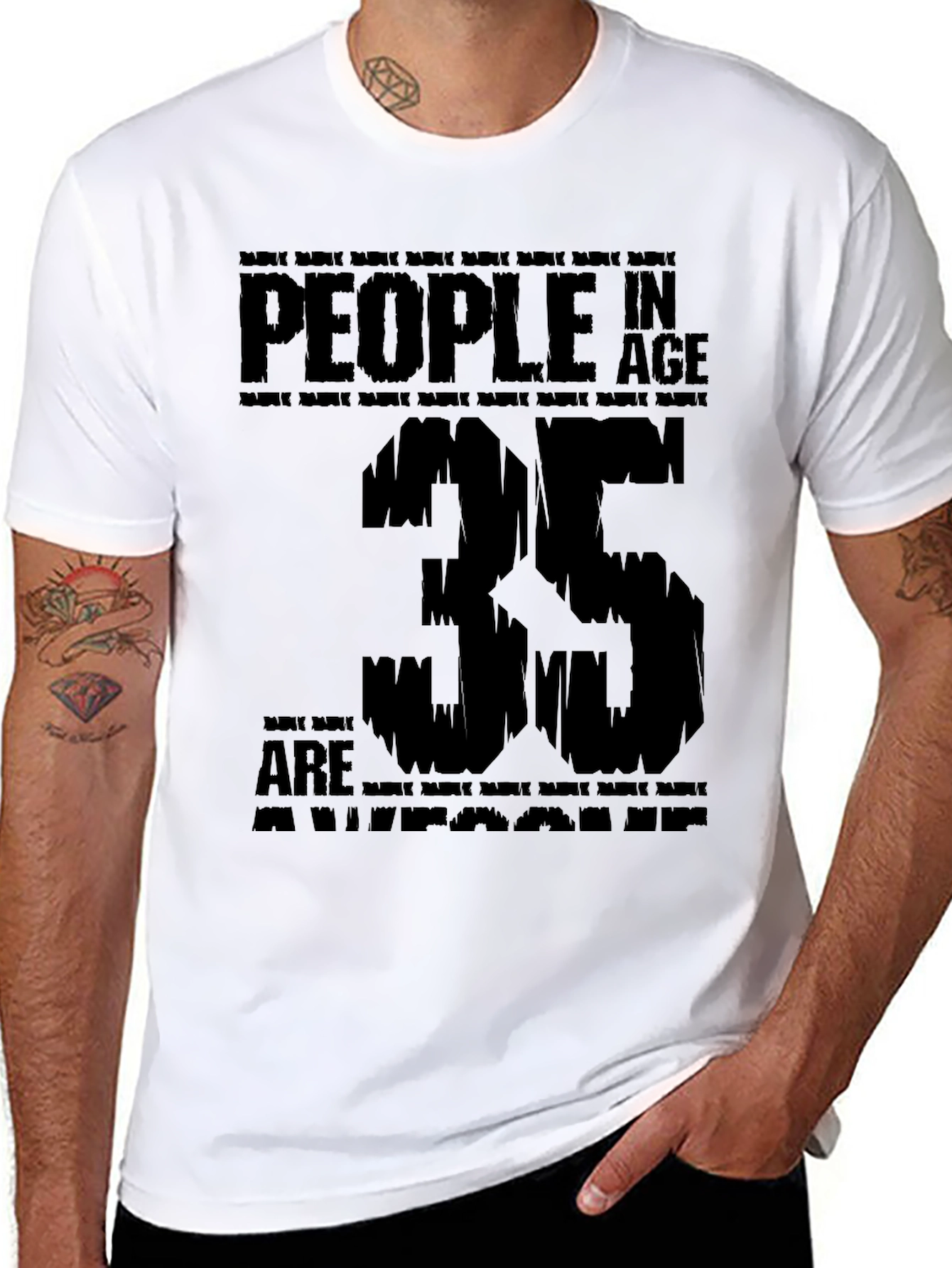 Awesome 35 Year Olds Black T-Shirt