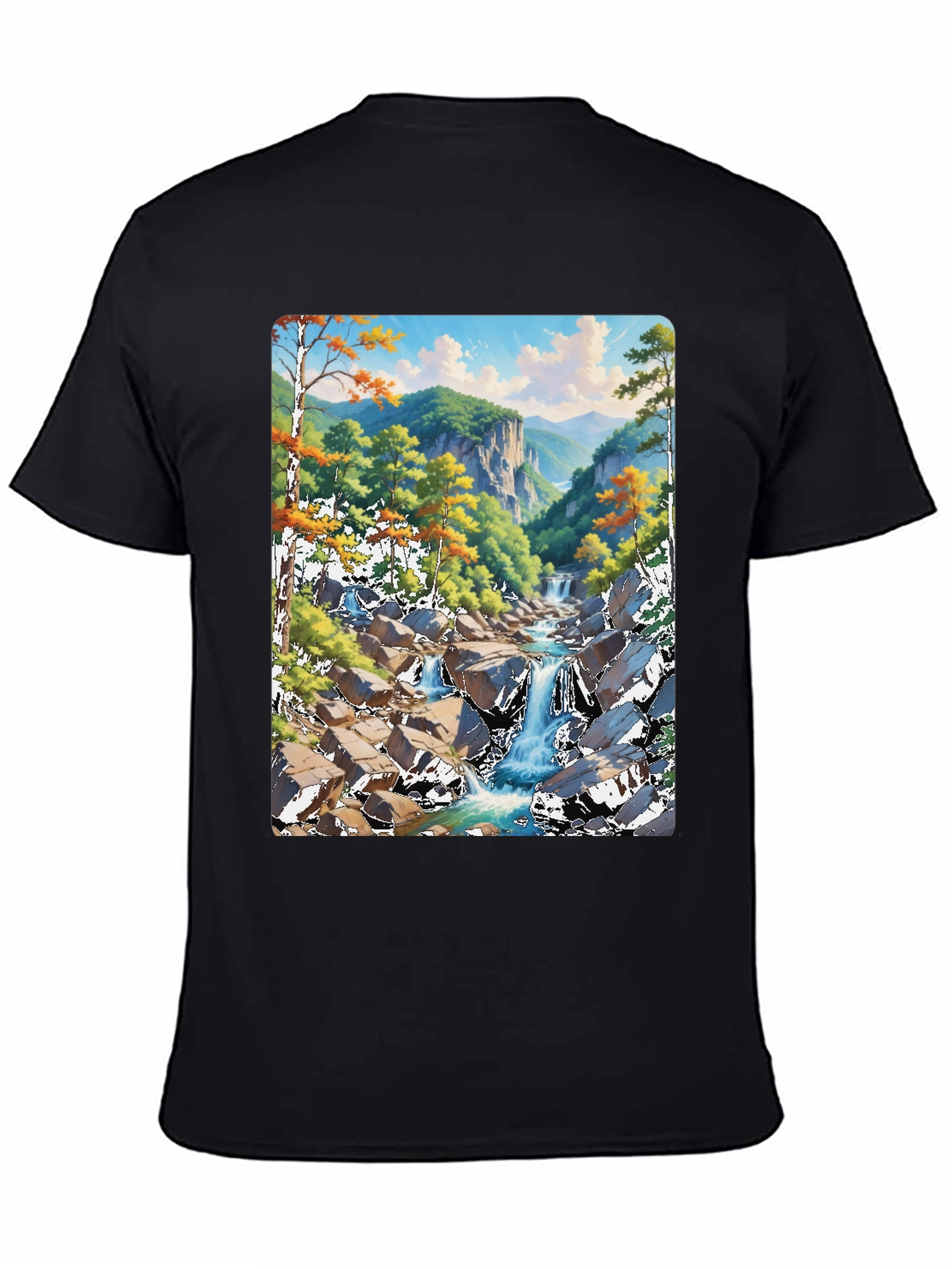 Waterfall Graphic Tee - Nature Lovers T-Shirt