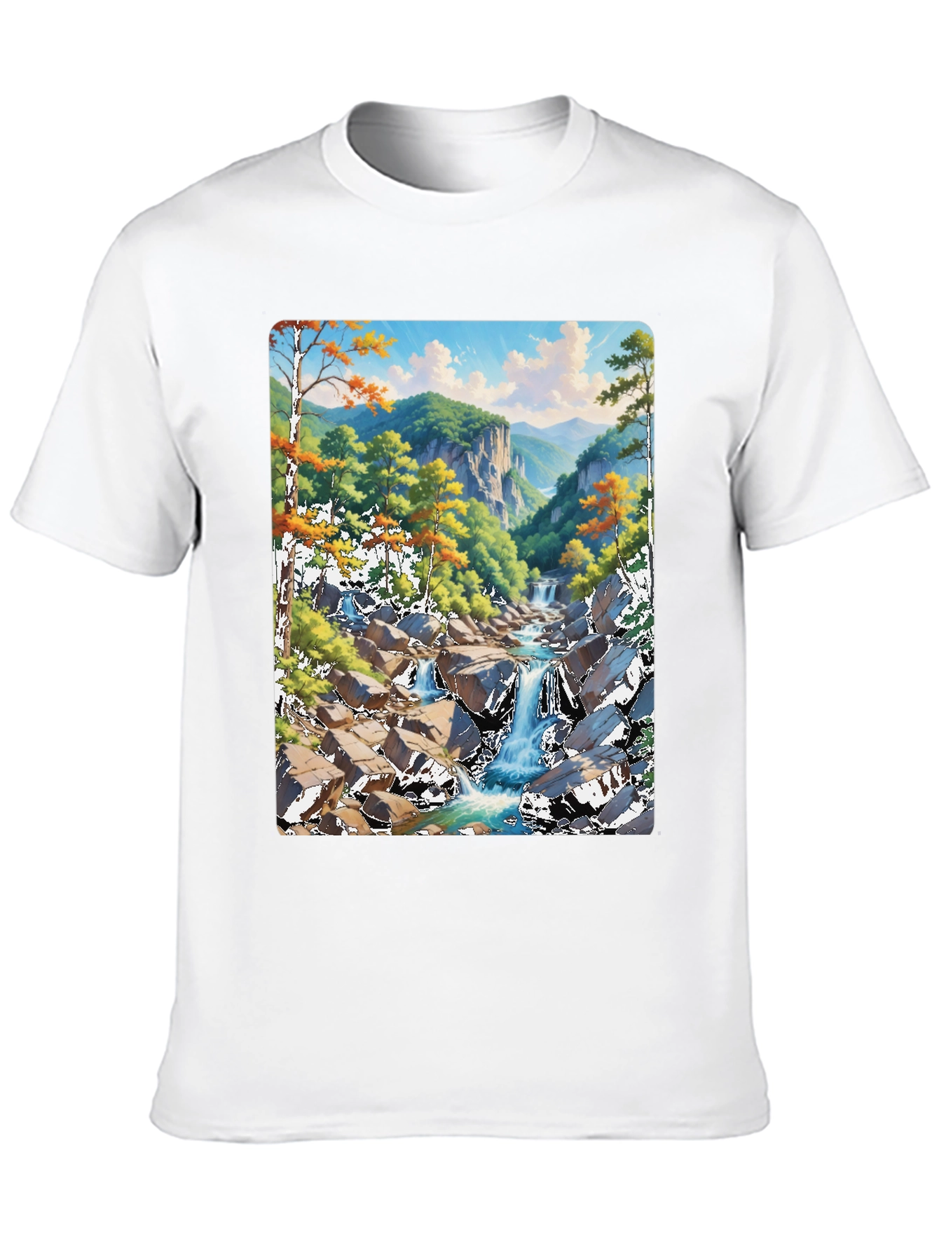 Waterfall Graphic Tee - Nature Lovers T-Shirt