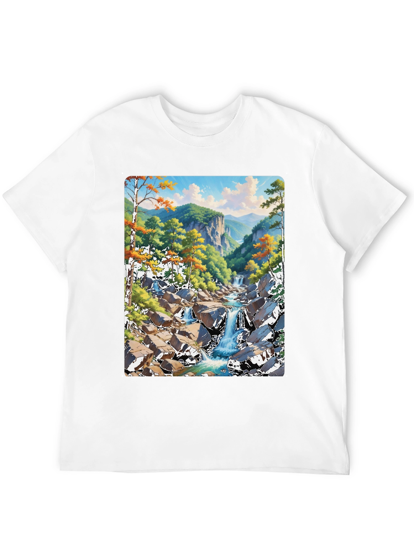 Waterfall Graphic Tee - Nature Lovers T-Shirt