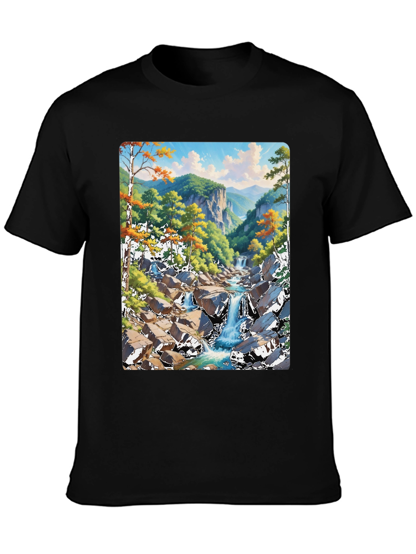 Waterfall Graphic Tee - Nature Lovers T-Shirt