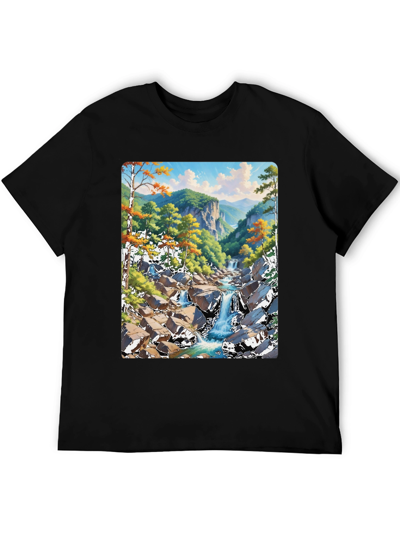 Waterfall Graphic Tee - Nature Lovers T-Shirt