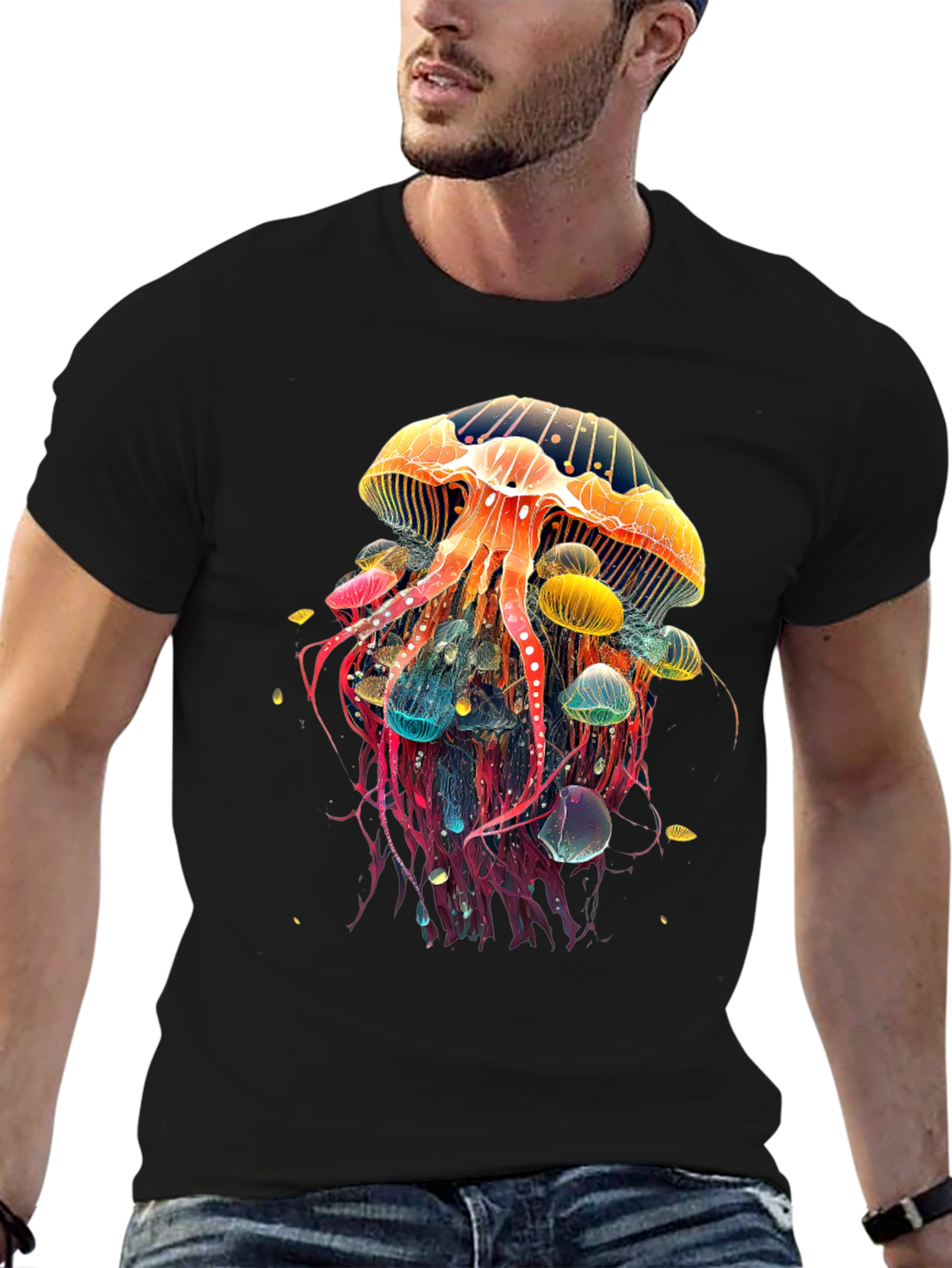 Jellyfish Graphic Tee - Vibrant Sea Life Design